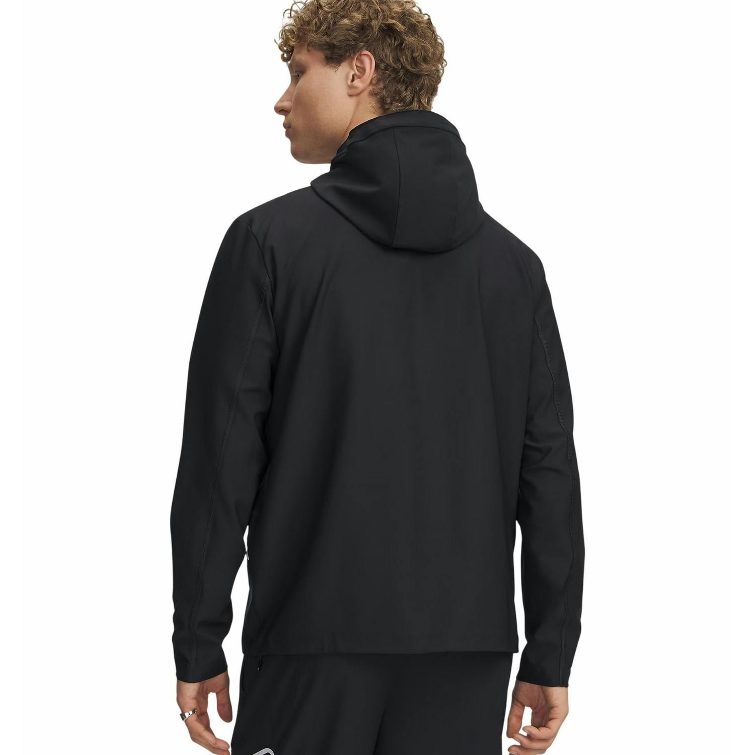 Under Armour Men's Black/Silver Unstoppable Performance Training Hooded Jacket - L - 90% Polyester/10% Elastane