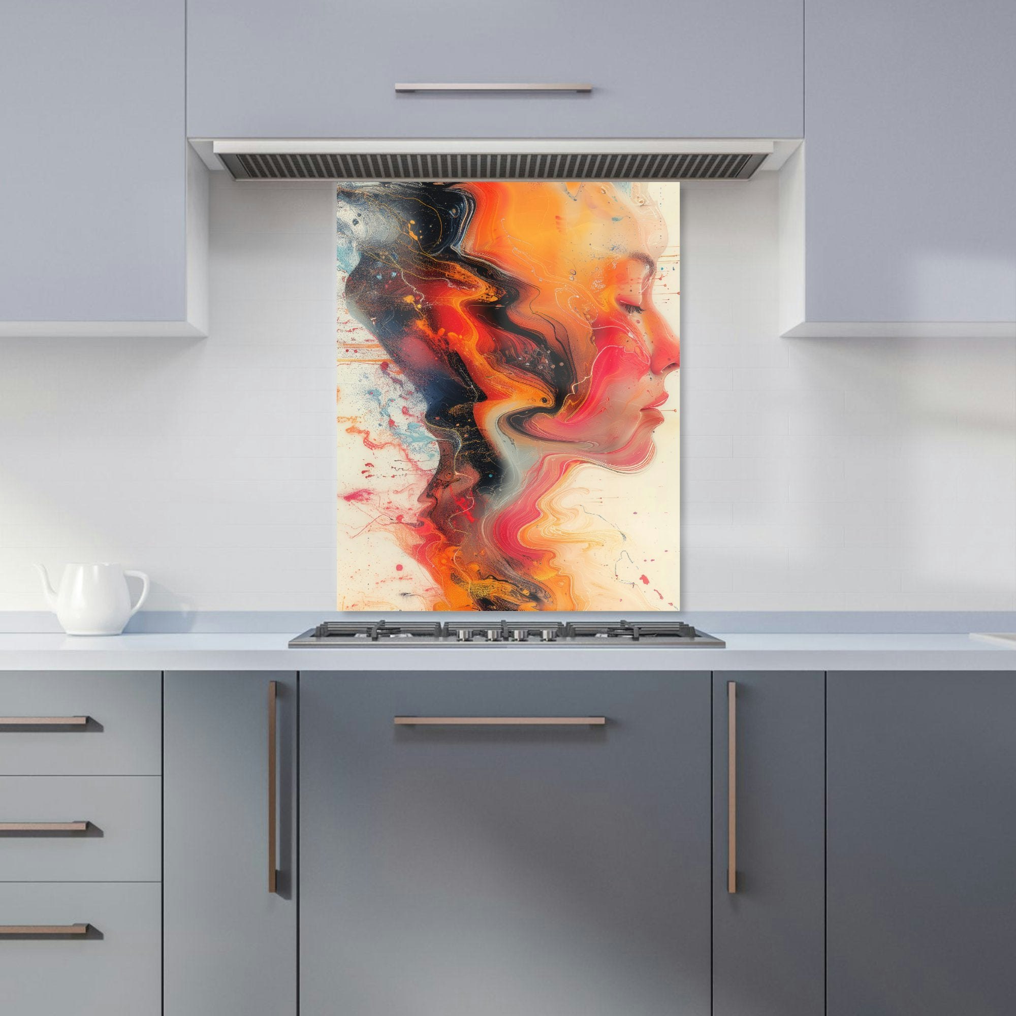Rackhams - Designer Geometric Vibrance Kitchen Splashback - W600mm X H750mm