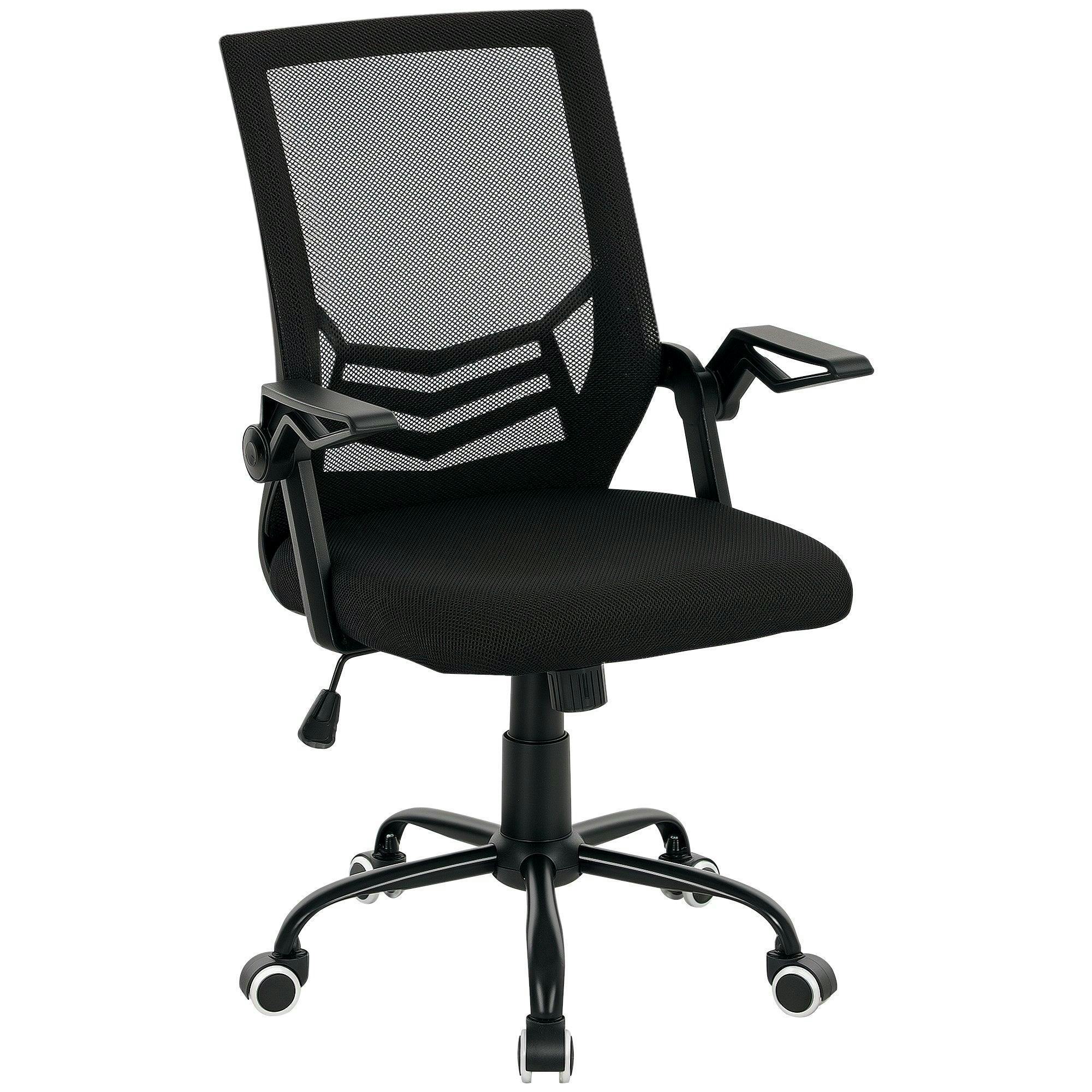 Vinsetto Unisex Black Mesh Swivel Office Chair Task Computer Chair W/ Lumbar Support, - Image 6