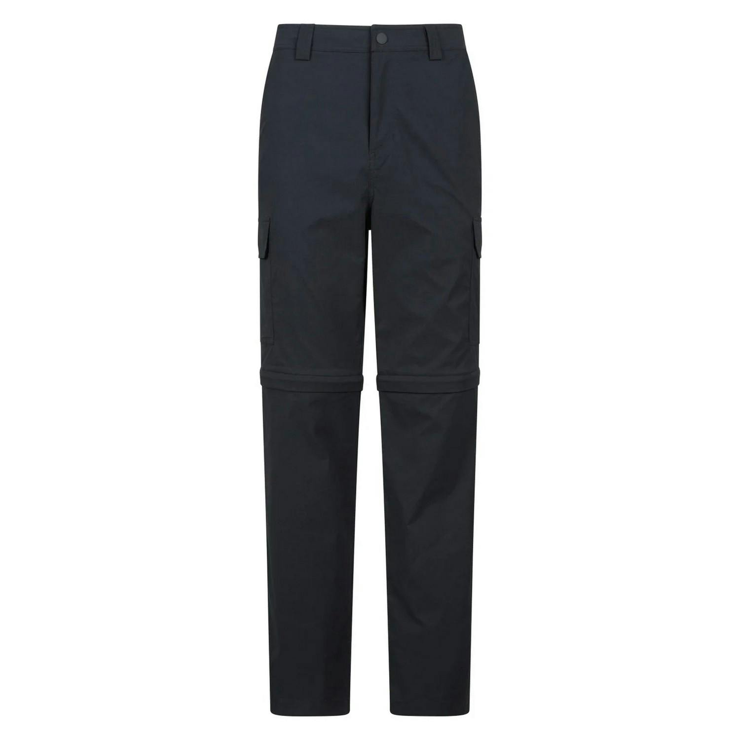 Mountain Warehouse Men's Black Delta Stretch Zip-Off Trousers - 42R - 95% Polyamide/5% Elastane