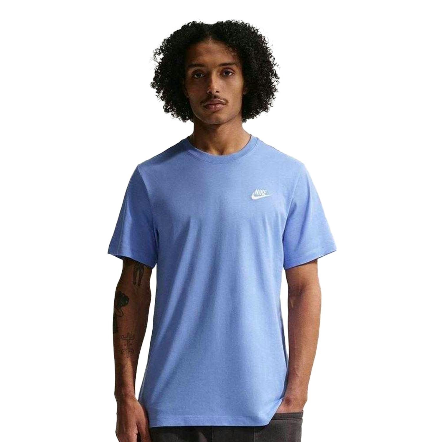 Nike Men's Light/Blue Club T-Shirt - Xs - 100% Cotton
