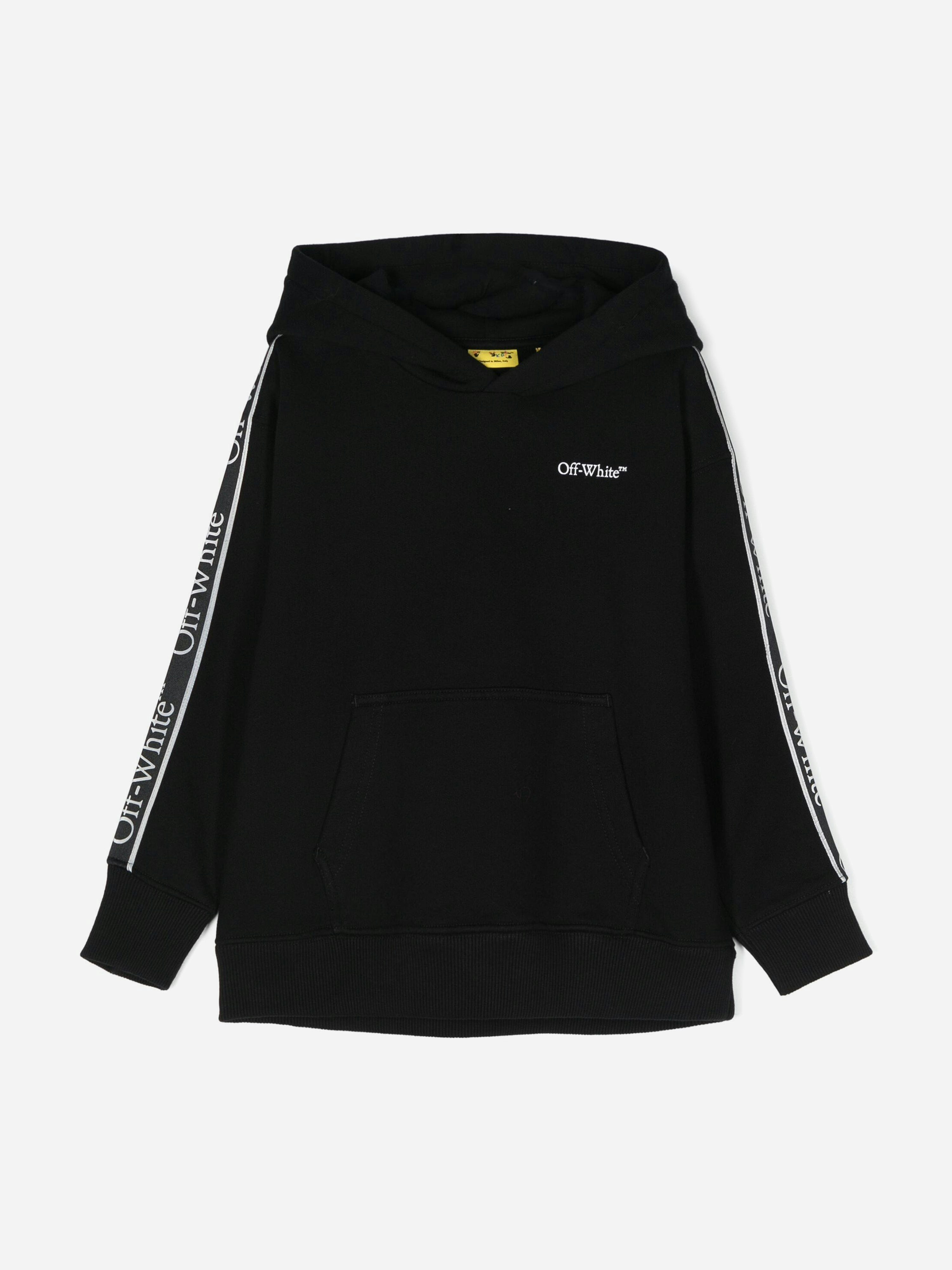Off-White Boys White/Black Off- Bookish Logo Band Hoodie In - 12 Yrs