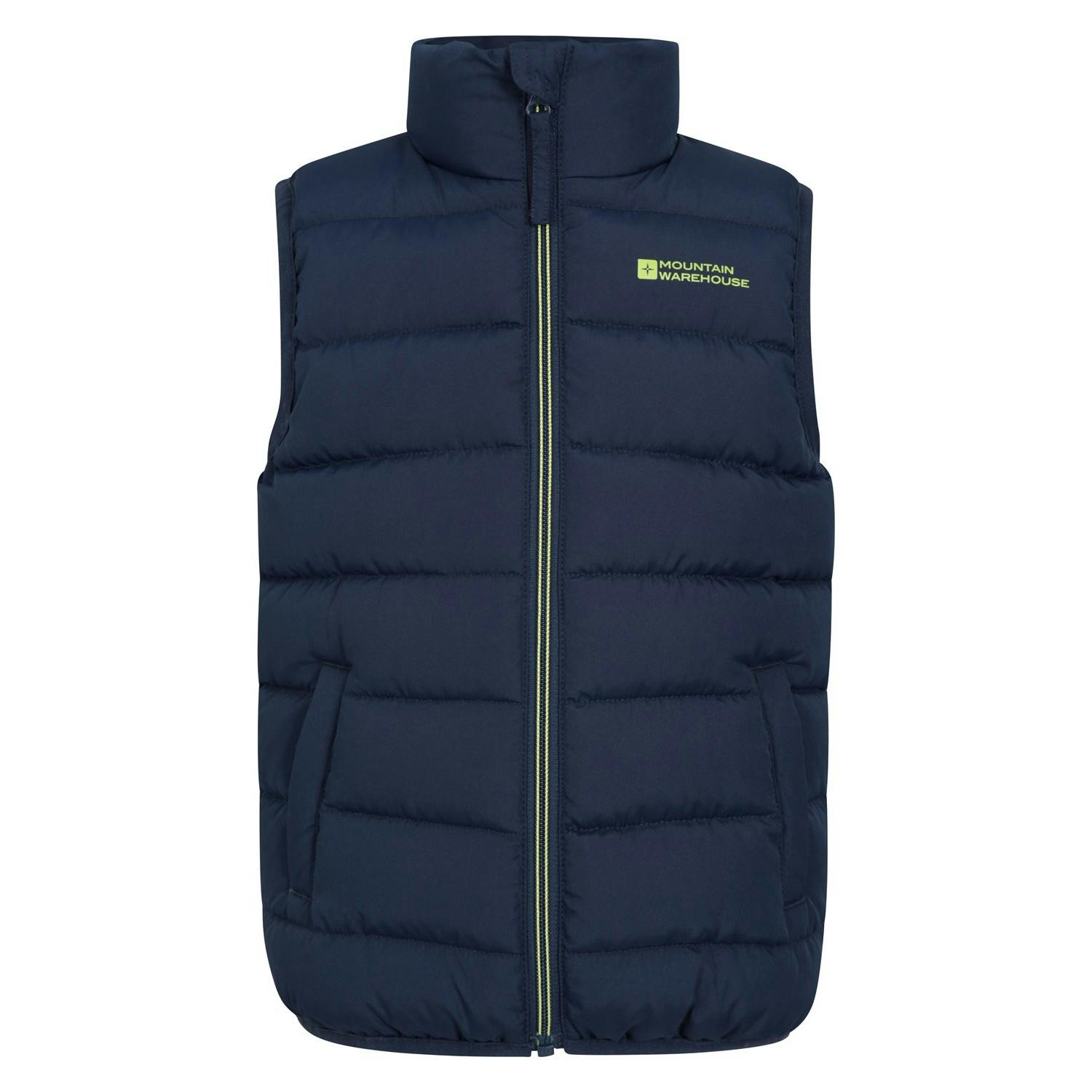 Mountain Warehouse Dark/Blue Childrens/Kids Rocko Plain Padded Gilet - 3-4 Years - 100% Polyester
