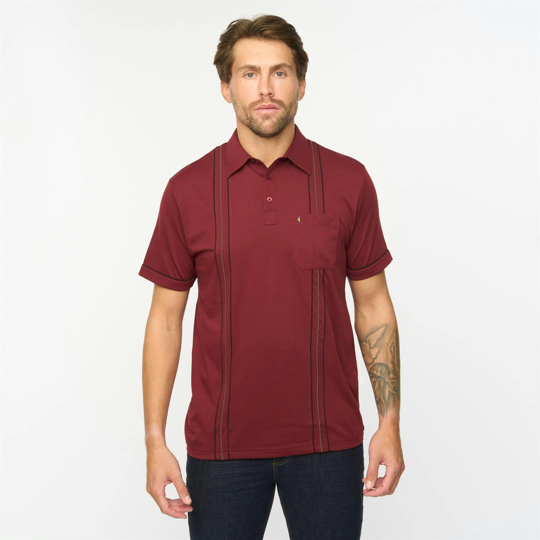 Gabicci G55x01 Short Sleeve Jersey Shirt Classic Mulberry - S
