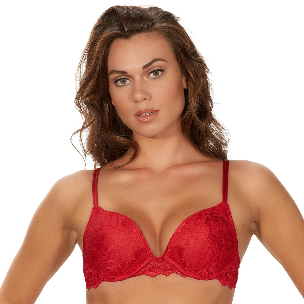 After Eden Red Anna Lace Single Boost Underwi Gel Bra 10.08.5165 Cd - 38Dd