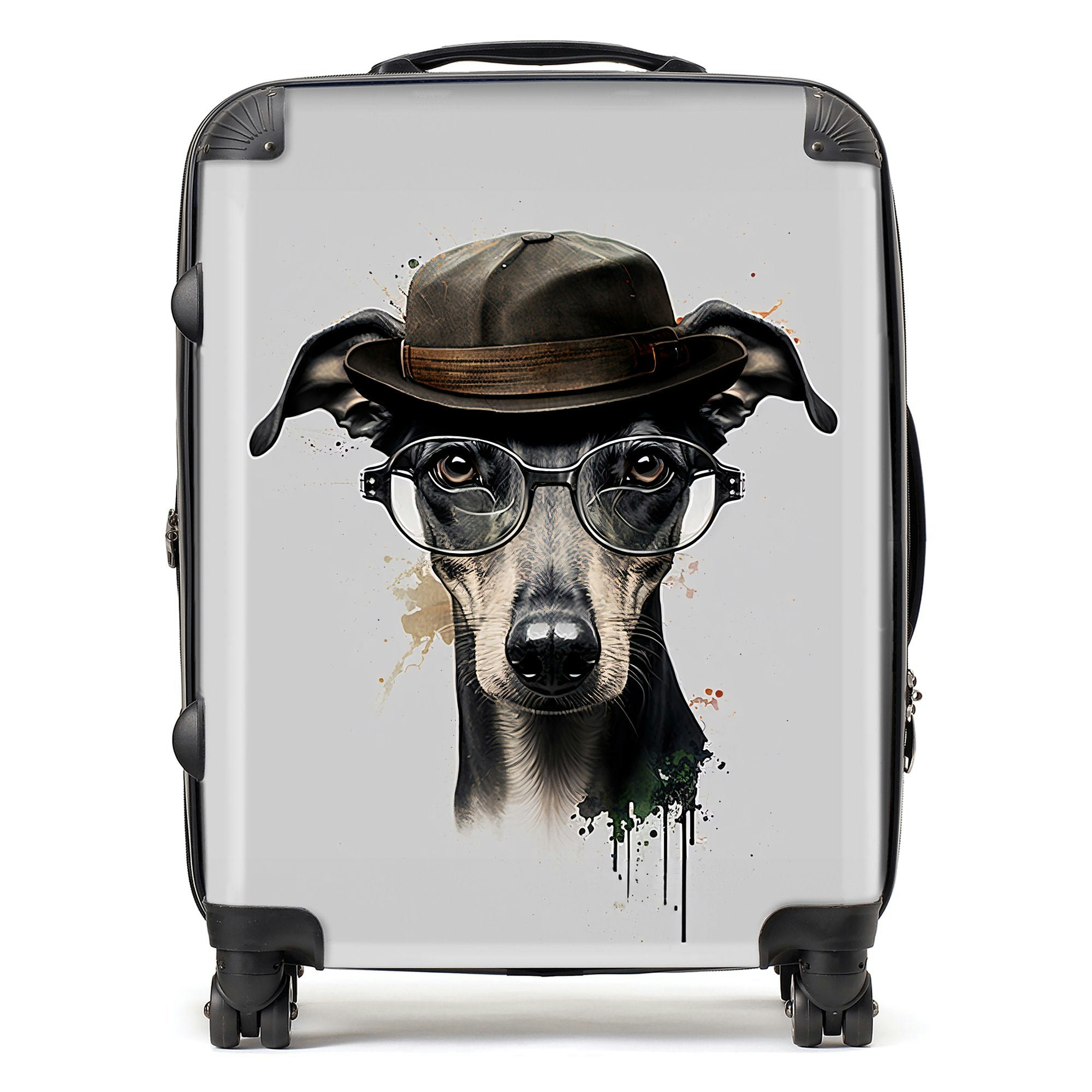 Warren Reed Whippet Dog Splashart Suitcase - Large