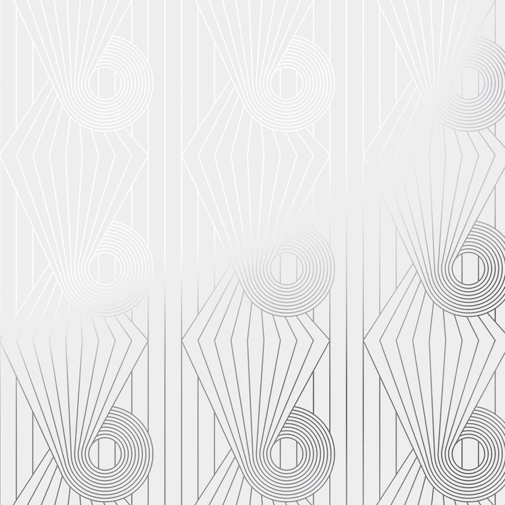 Erica Wakerly Silver/White Mini-Spiral Metallic And Wallpaper - 10M Roll