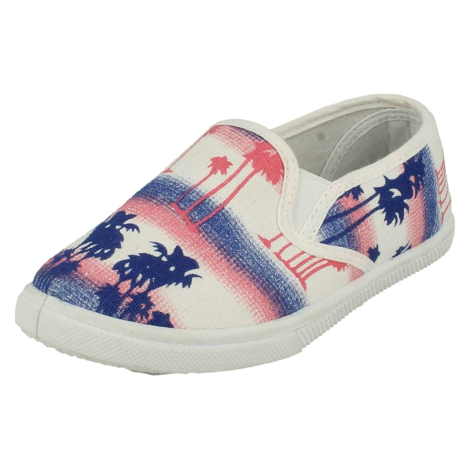 Spot On Girls Pink Slip On Casual Pumps - Uk 10 Child