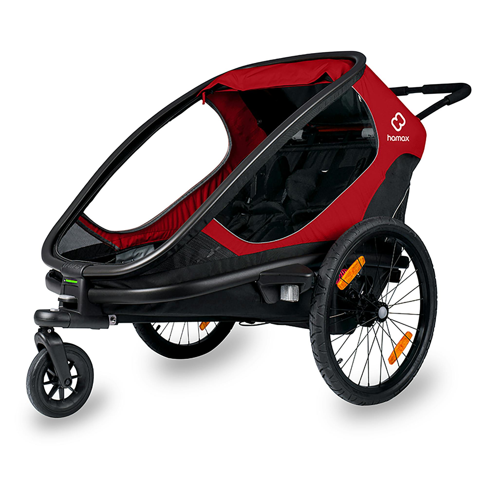 Hamax Red/Black Outback Twin Child Bike Trailer