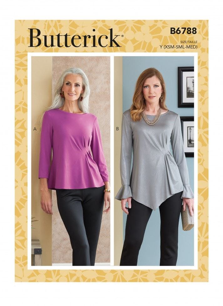 Butterick Women's Sewing Pattern 6788, Tops For Y (Xs-S-M) - Easy - Zz (L-Xl-Xxl)