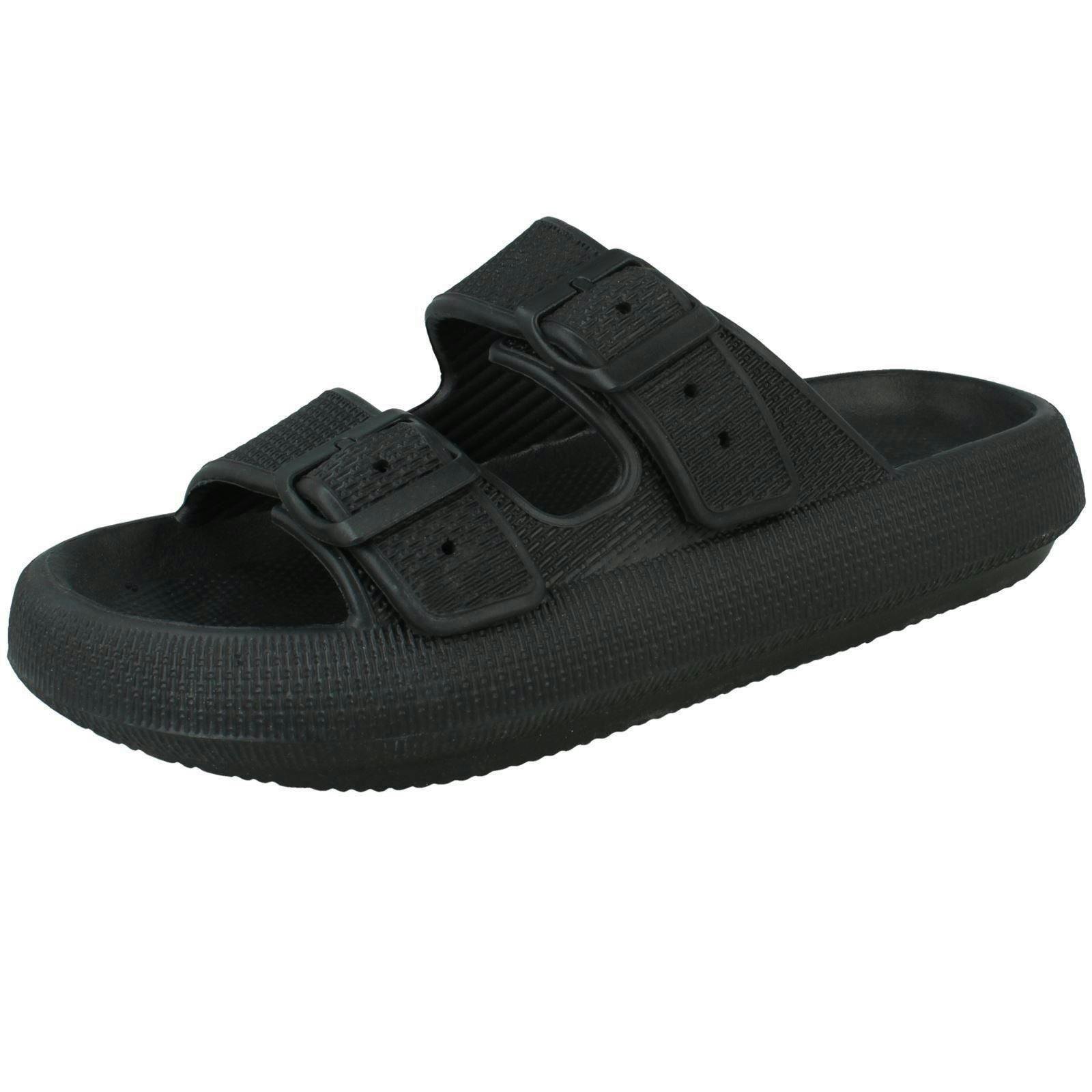 Spot On Women's Black Sliders F00397 - Uk 7