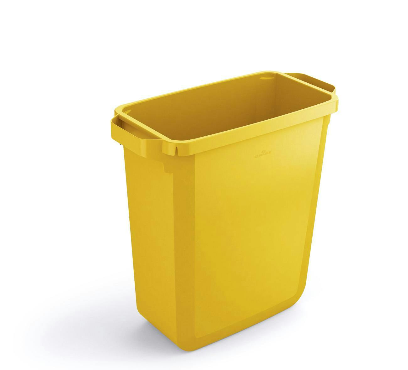 Durable Yellow 60L Waste Bin | Rectangular Recycling Bin | Food Bin | Durabin