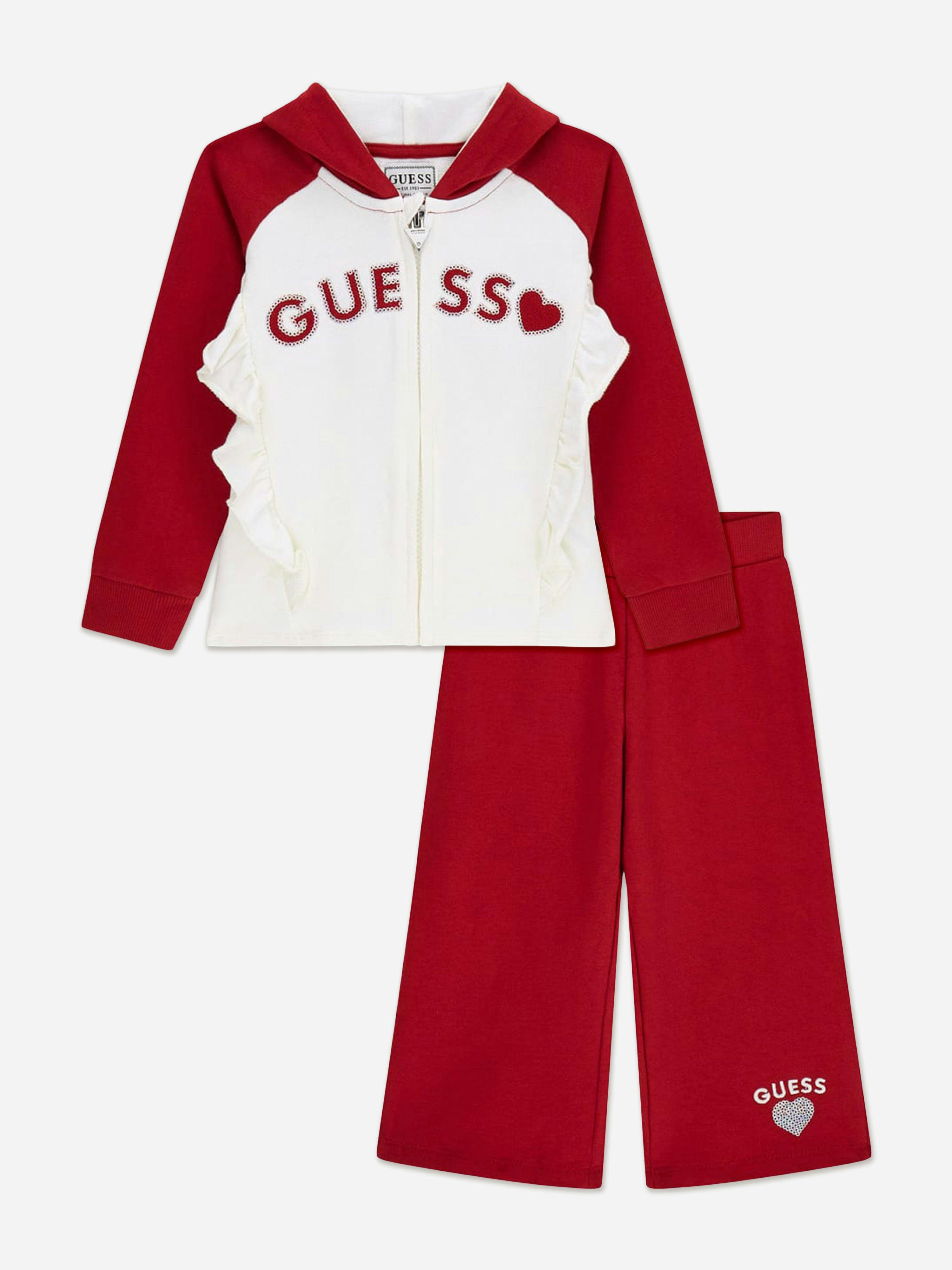Guess Girls Red Logo Tracksuit In - 6.5 Yrs