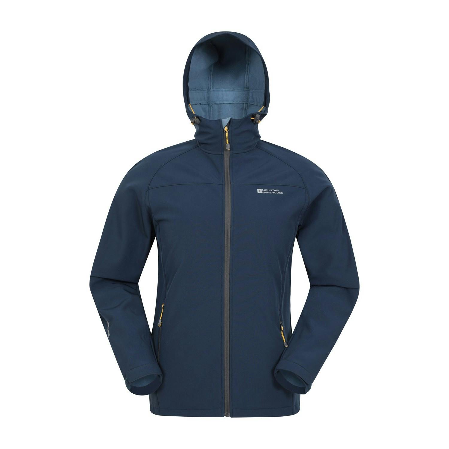 Mountain Warehouse Men's Blue Exodus Waterproof Soft Shell Jacket - M - 93% Polyester/7% Elastane