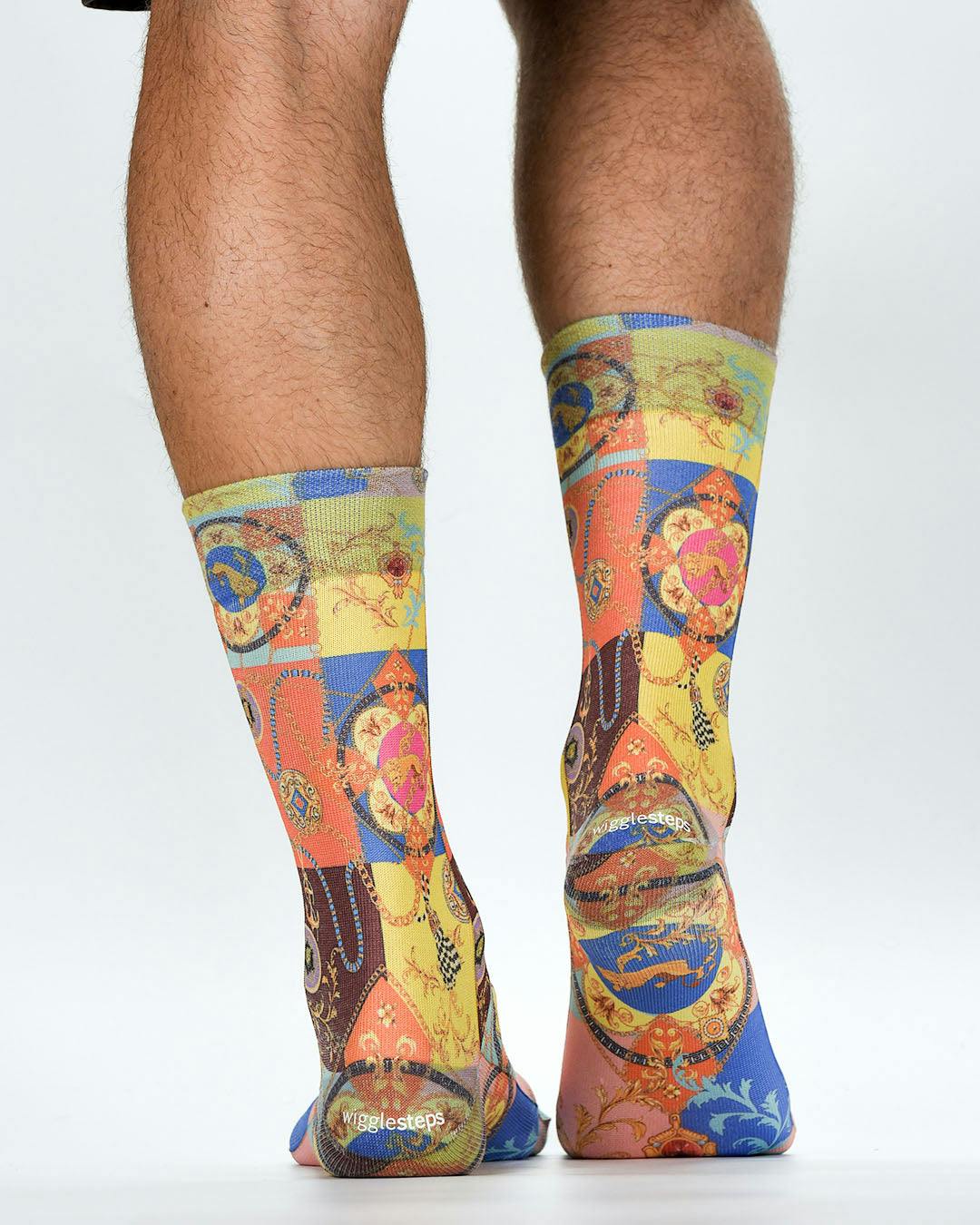 Jemsox Green Baroque Design Socks | Fun, Colourful & Comfortable Socks
