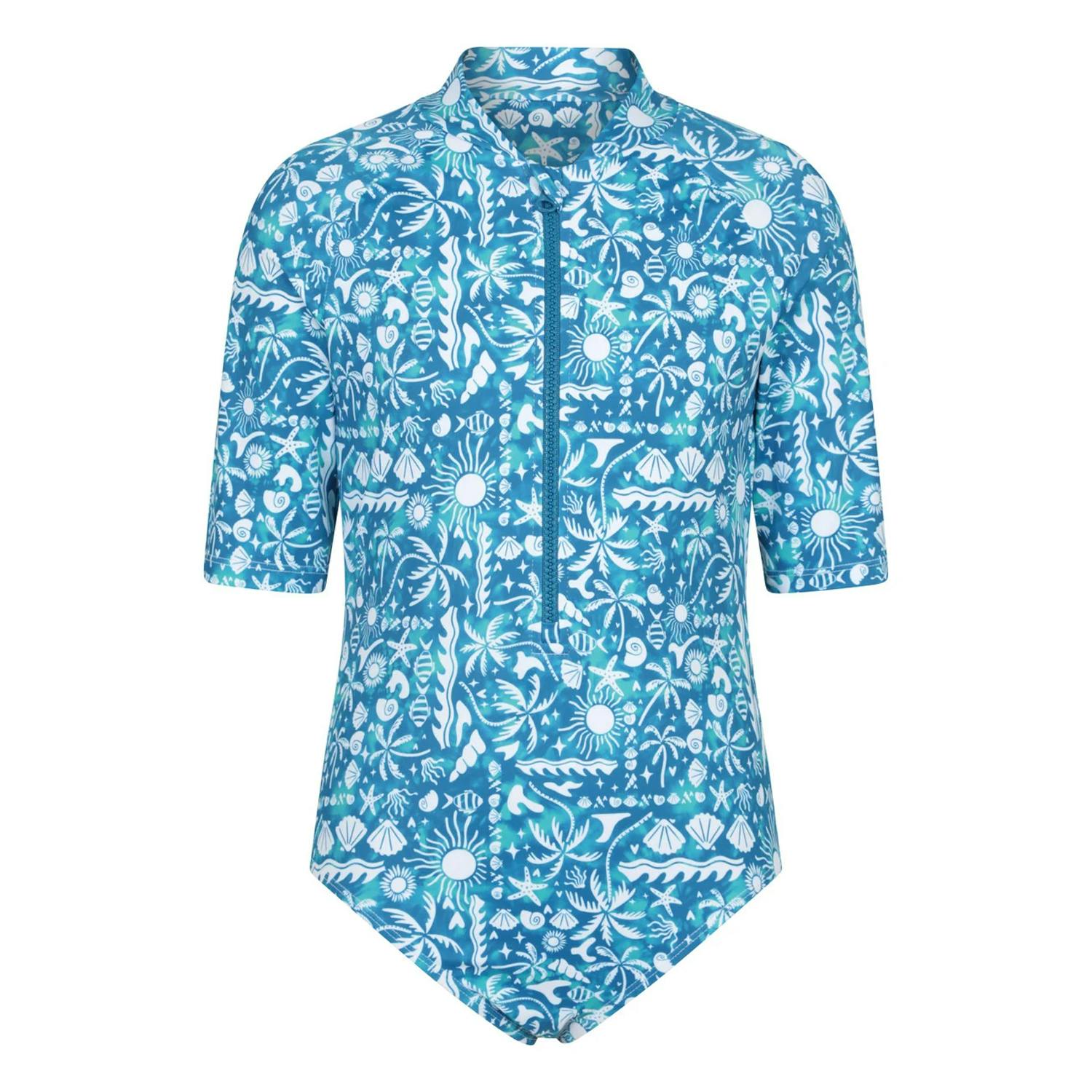 Mountain Warehouse Blue Kids Mira Sealife Rash Guard - 9-10 Years