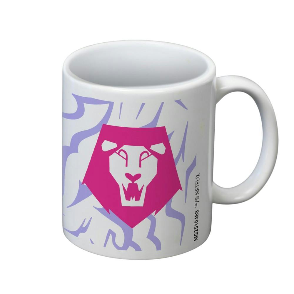 K-Pop Demon Hunters Boys White/Pink Saja Mug - One Size - 100% Mixed