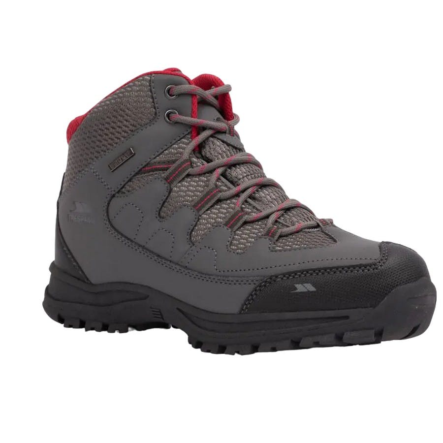 Trespass Women's Grey Mitzi Waterproof Walking Boots - 4 Uk - 50% Rubber/50% Pu