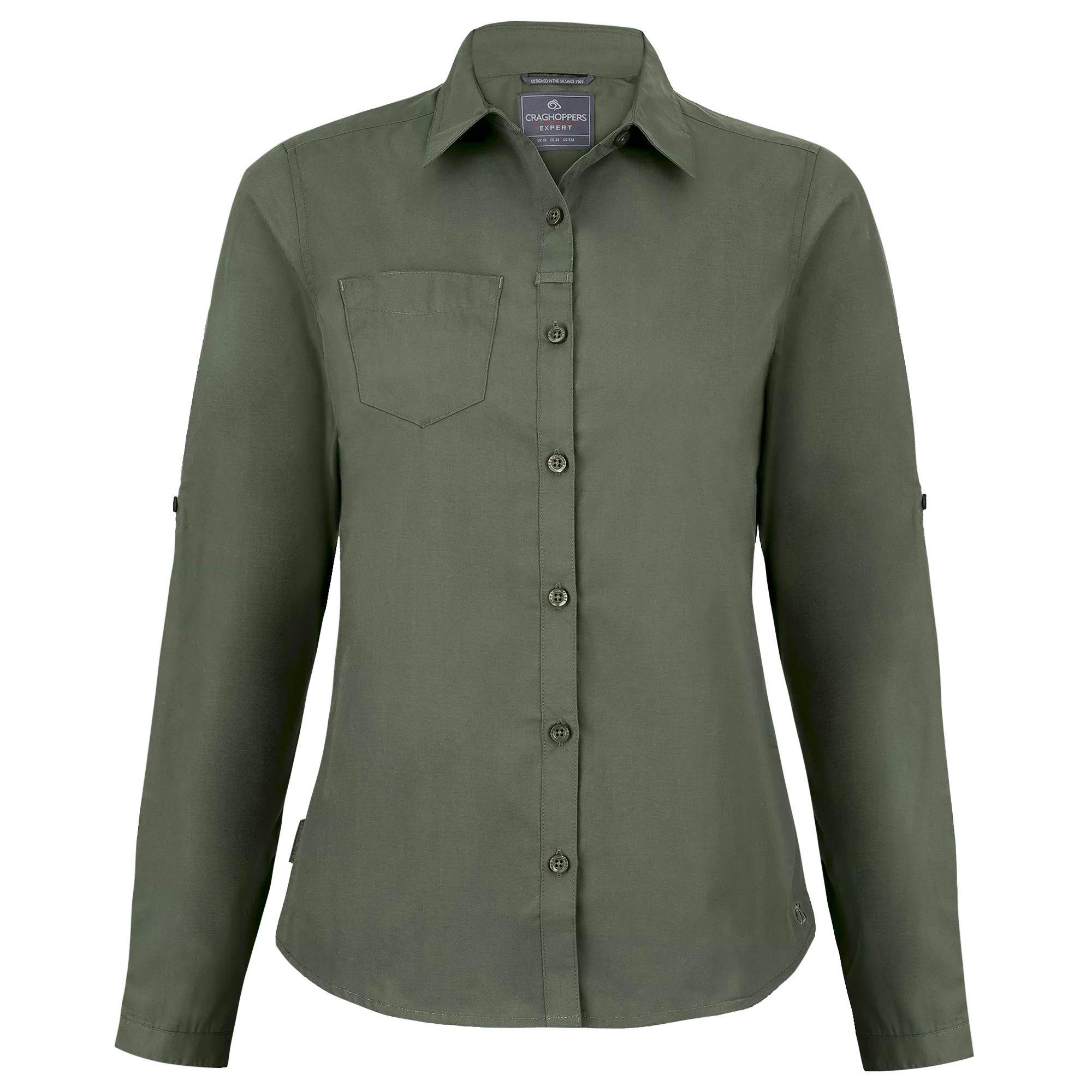 Craghoppers Womens/Ladies Expert Kiwi Long-Sleeved Shirt (Dark Cedar Green) - Size 16 UK - Image 3