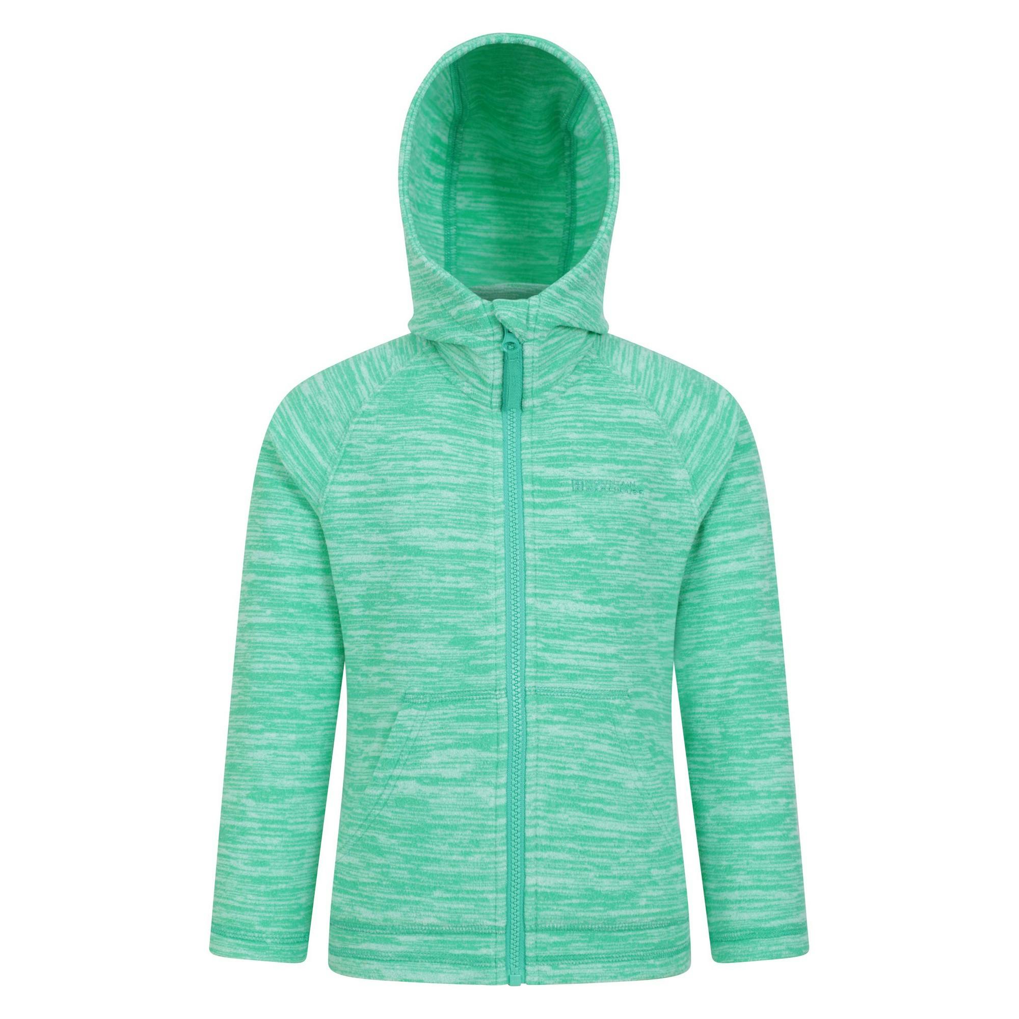 Mountain Warehouse Green Childrens/Kids Snowdonia Ii Full Zip Hoodie - 5-6 Years - 100% Polyester
