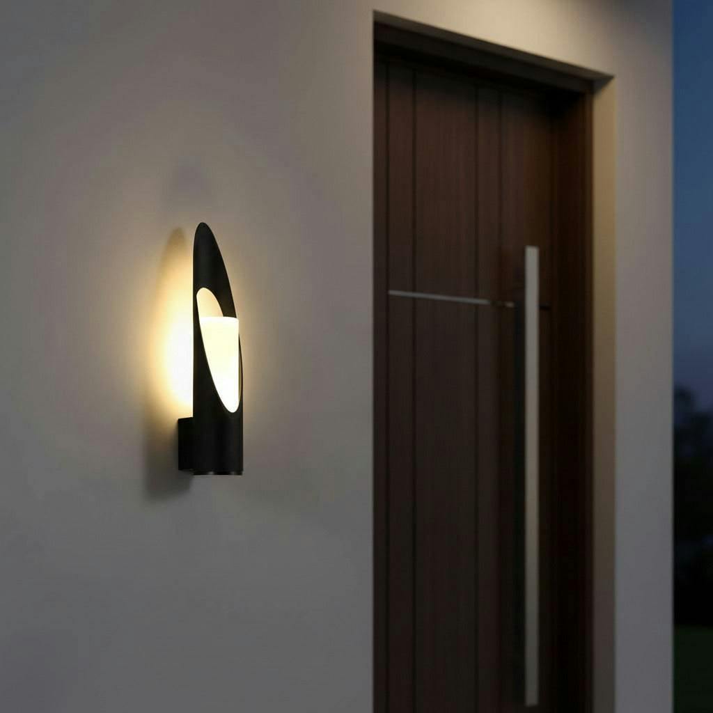 Rackhams Black 5 Watt 300Mm Tall Outdoor Led Wall Lantern