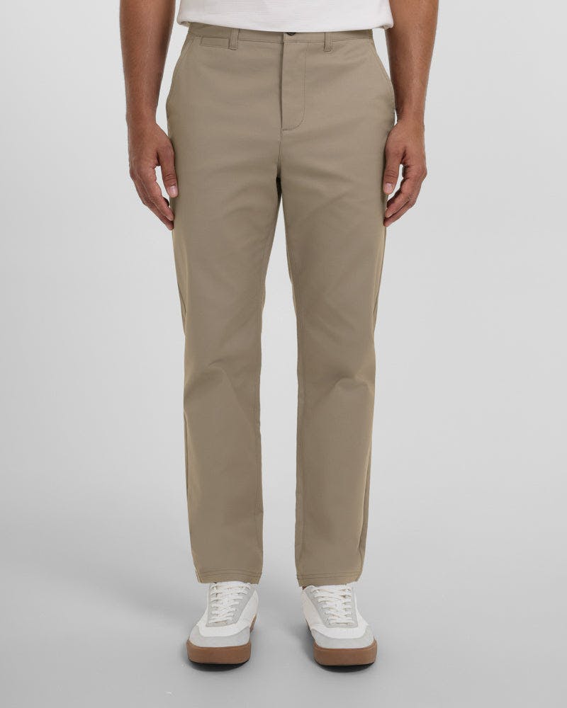 Steel & Jelly Black Smart Slim Fit Cotton Stretch Chino Trousers - Moonrock - 36R
