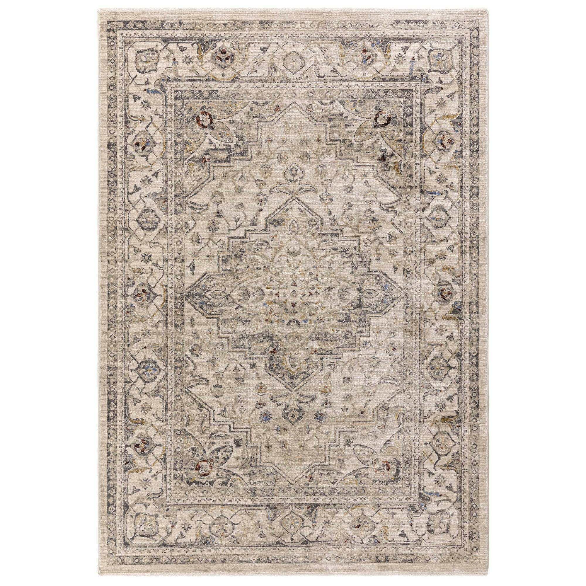 Asiatic White Sovereign Ash Medallion Rug - 240X330cm