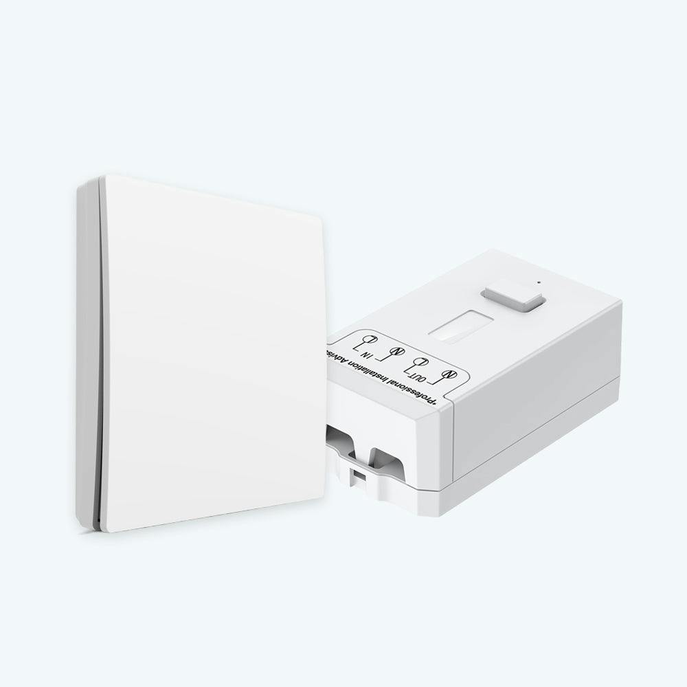 Ener-J White 1 Gang Wireless Kinetic Switch Body With 1 Non Dimmable 5A Rf Receiver Eco Range
