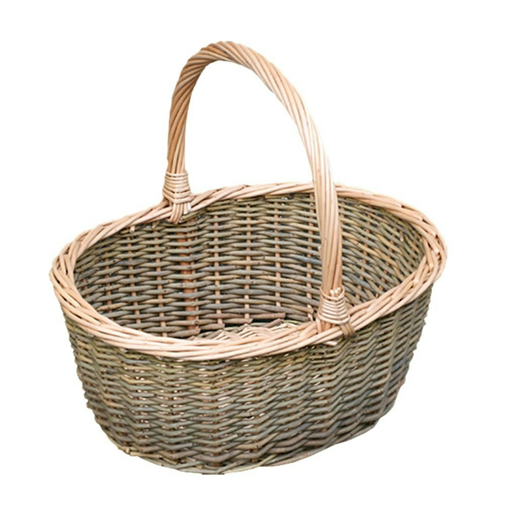 Red Hamper Red/Green Hamper Willow Hollander Wicker Shopping Basket