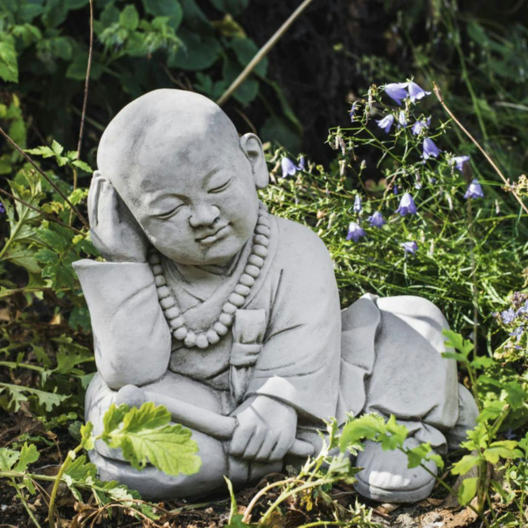 Osn Stone Cast Drummer Monk Garden Ornament