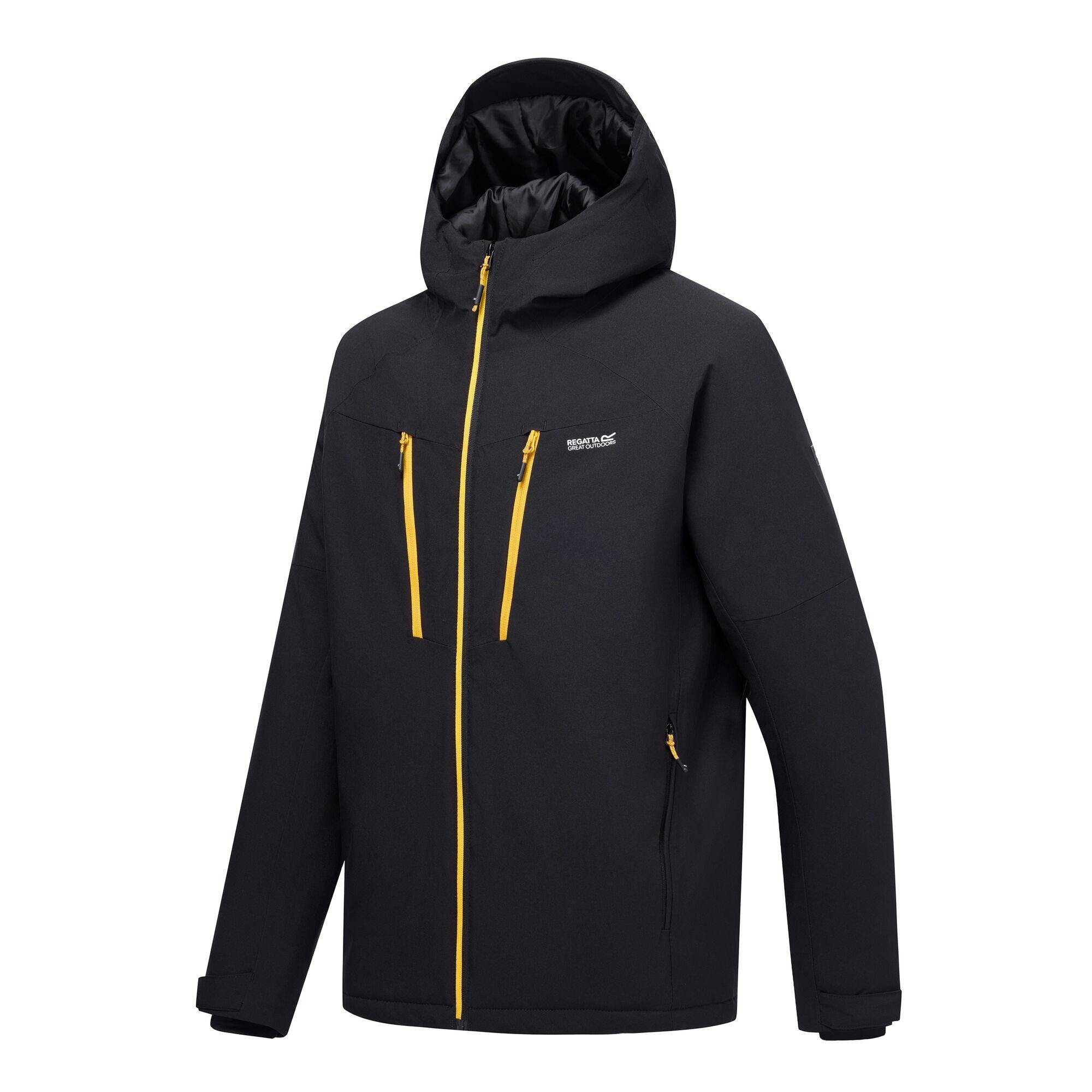 Regatta Men's Black Highton Two Tone Waterproof Stretch Insulated Jacket - /Sunset - L - /Sunset - 100% Mixed