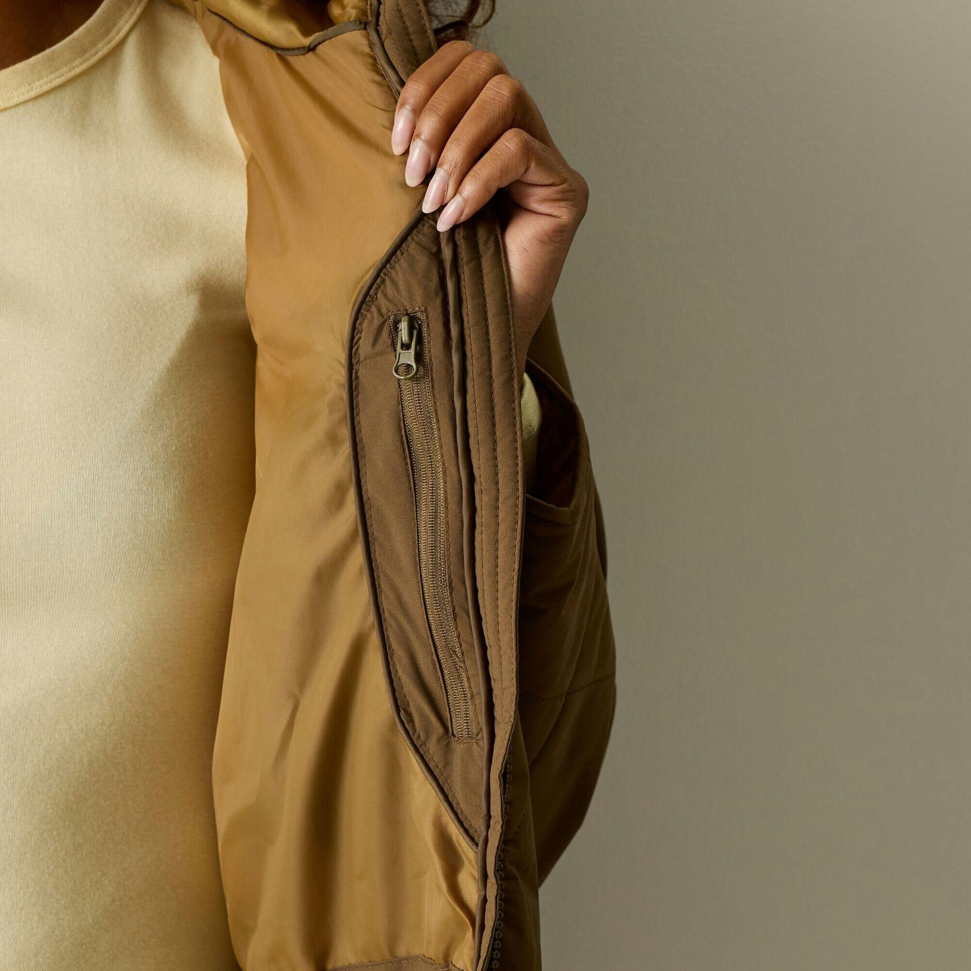 Regatta Women's Green/Brown Elryse Quilted Long Length Jacket - Bark /Wood - 20 Uk - Bark /Wood - 100% Mixed