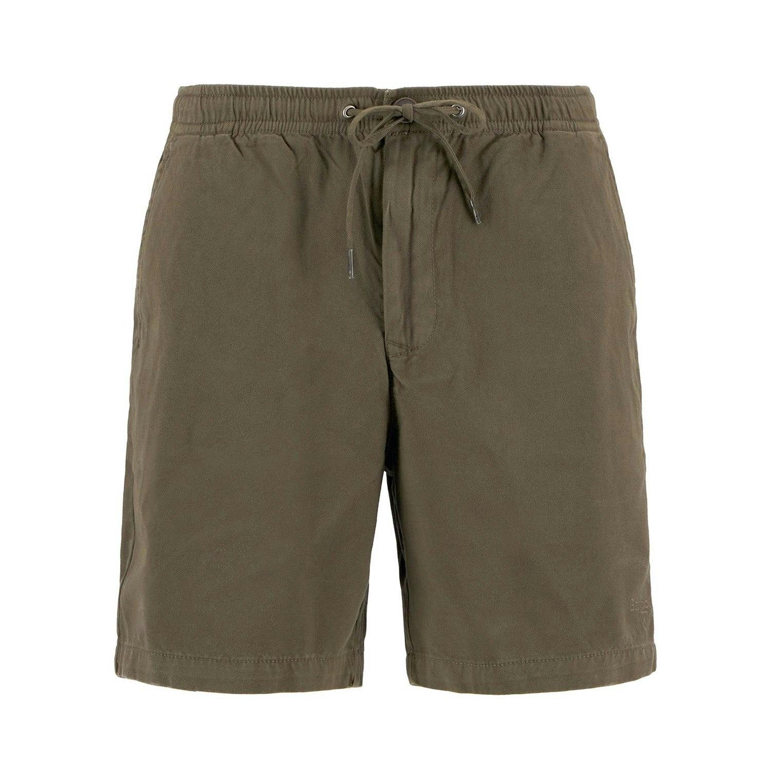 Barbour Green Washed Oxford Relaxed Short - Uniform - Large