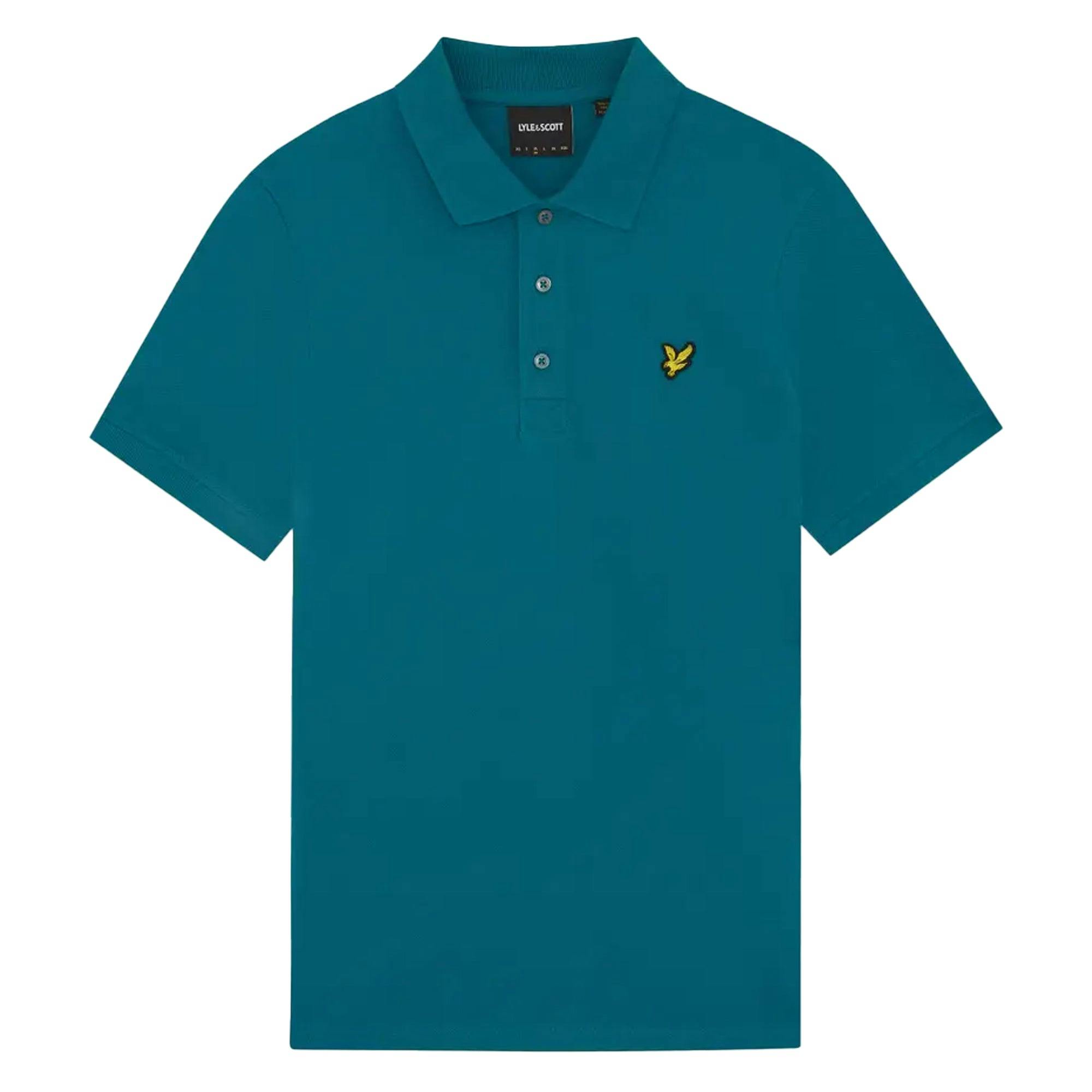 Lyle & Scott Plain Polo Shirt Lagoon - M