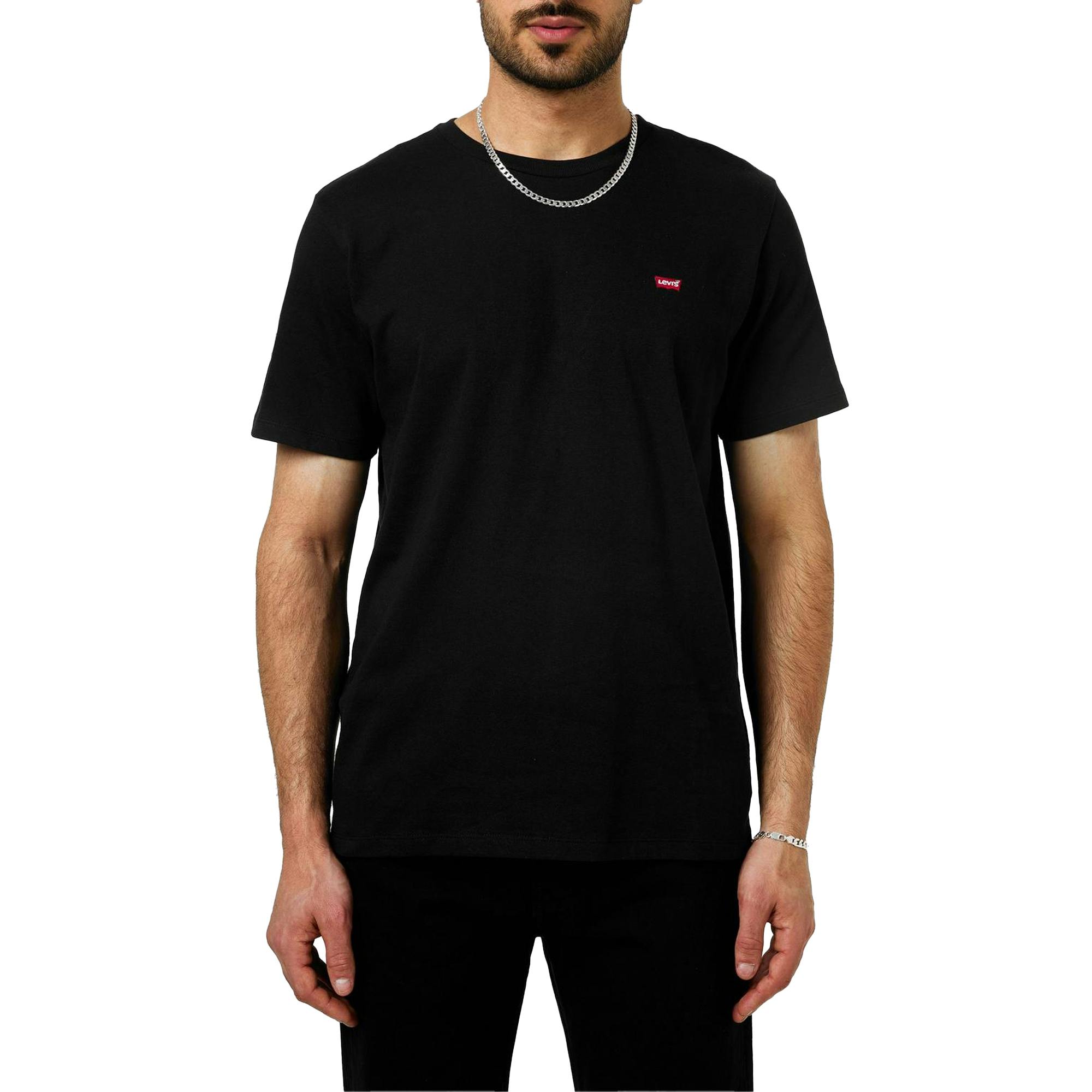 Levis Men's Black Original Batwing Logo T-Shirt - M - 100% Mixed