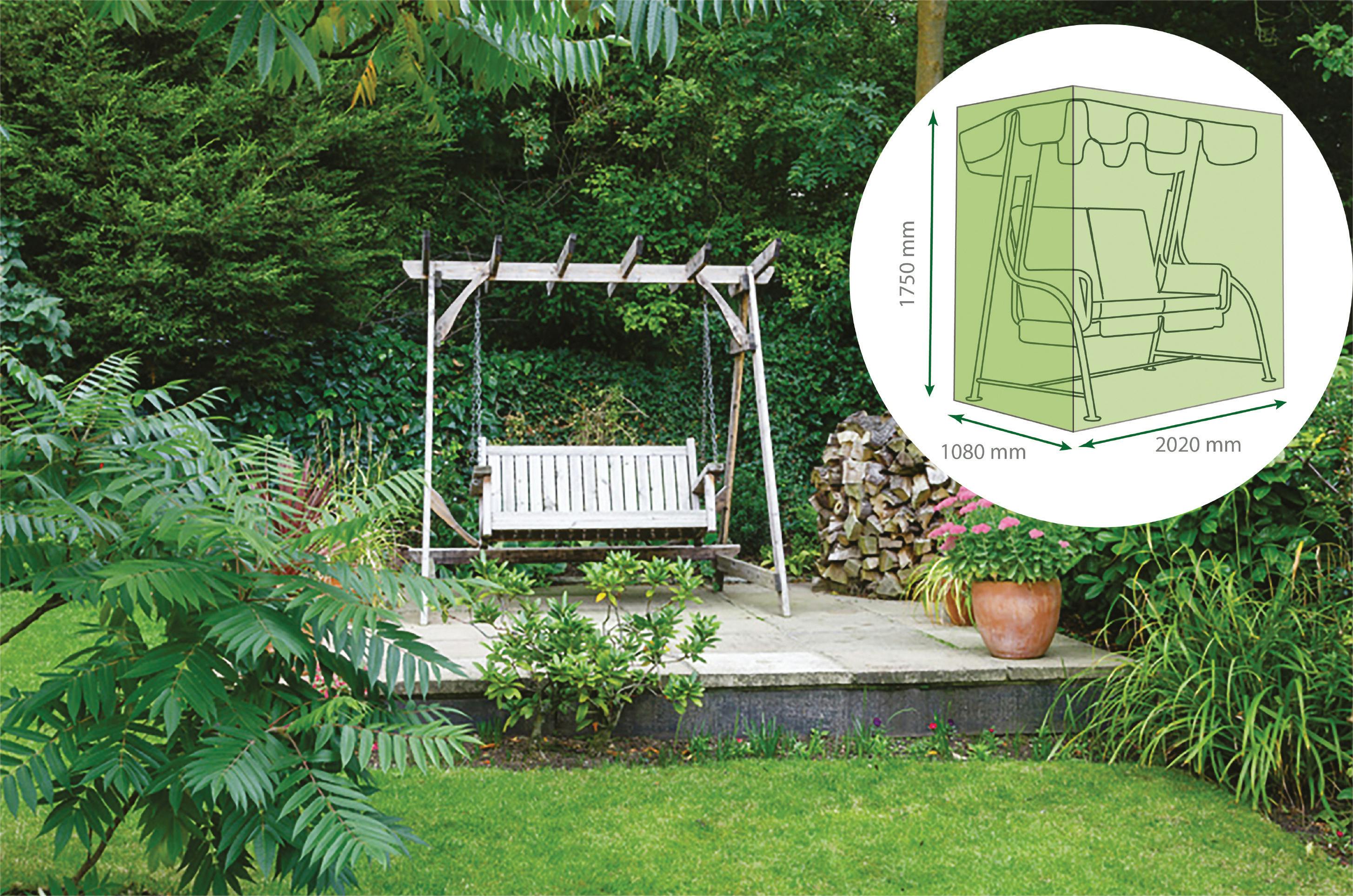 St Helens 2 Seater Swing Bench Cover - Green - Water Resistant Polyethylene - Protects from Rain, Dust & Elements - Image 4