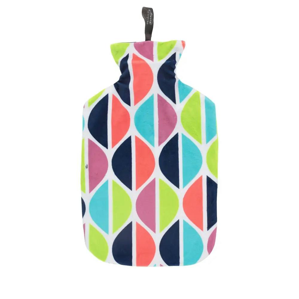 Fashy 2 Litre Hot Water Bottle With Printed Plush Cover - Multi