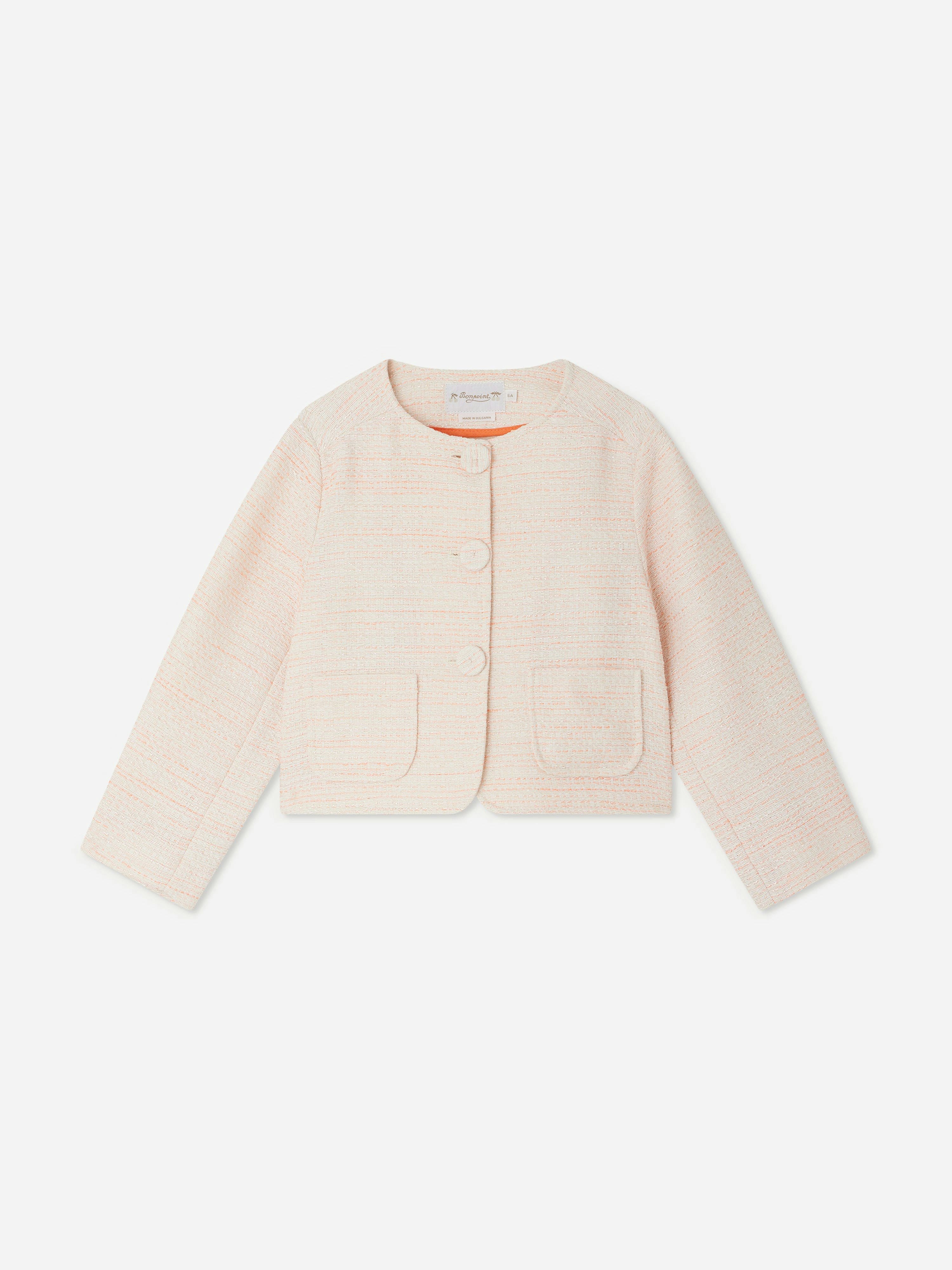 Bonpoint Girls Pink Eudora Jacket In - 6 Yrs