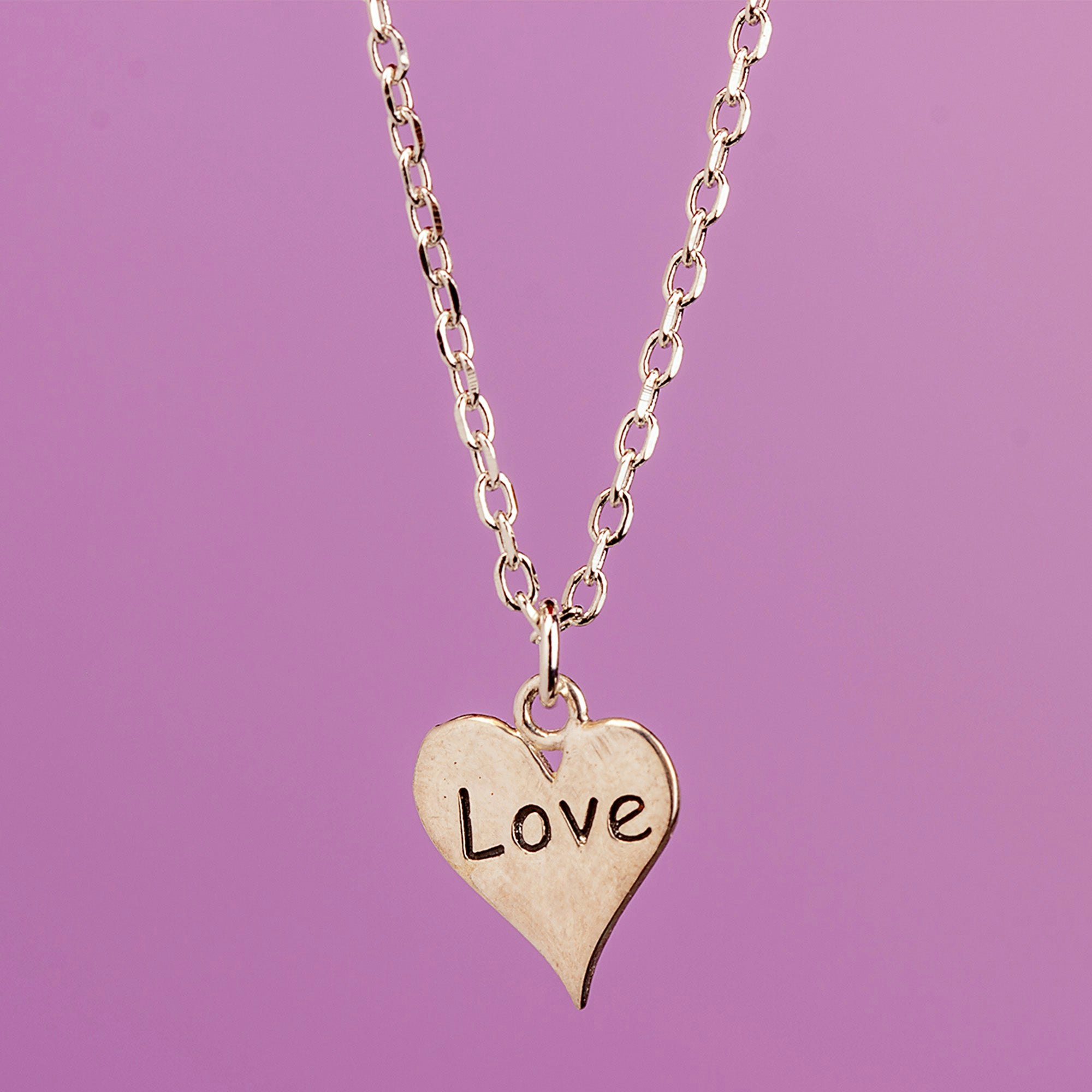 Mylee London Silver Love Heart Necklace - Sterling - No