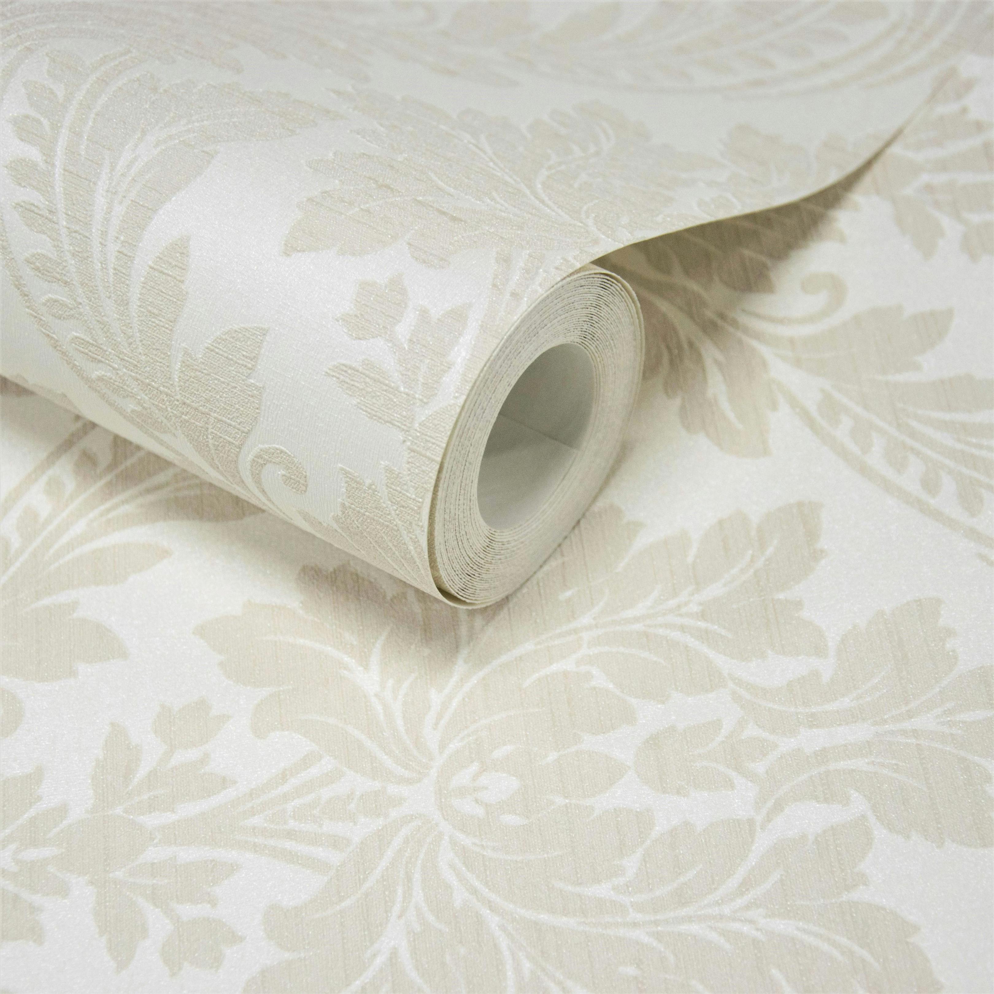 Grandeco Cream Pattano Classical Luxury Damask Wallpaper