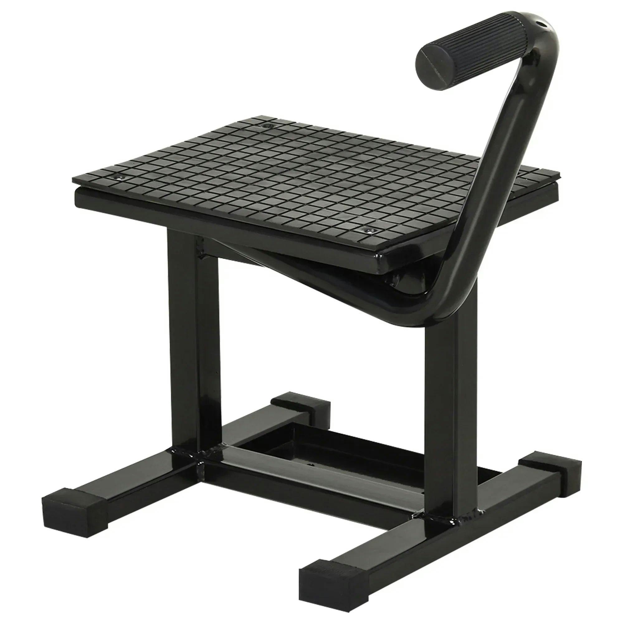 Durhand 150Kg Steel Motorbike Manual Jack Lift Rubber Platform Crank Lift - Image 6