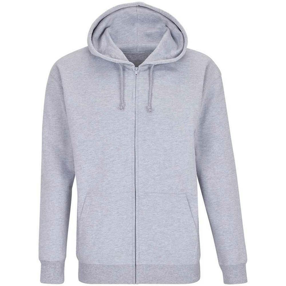 Sol's Men's Grey Carter Marl Full Zip Hoodie In | Size: 2XL - Image 2