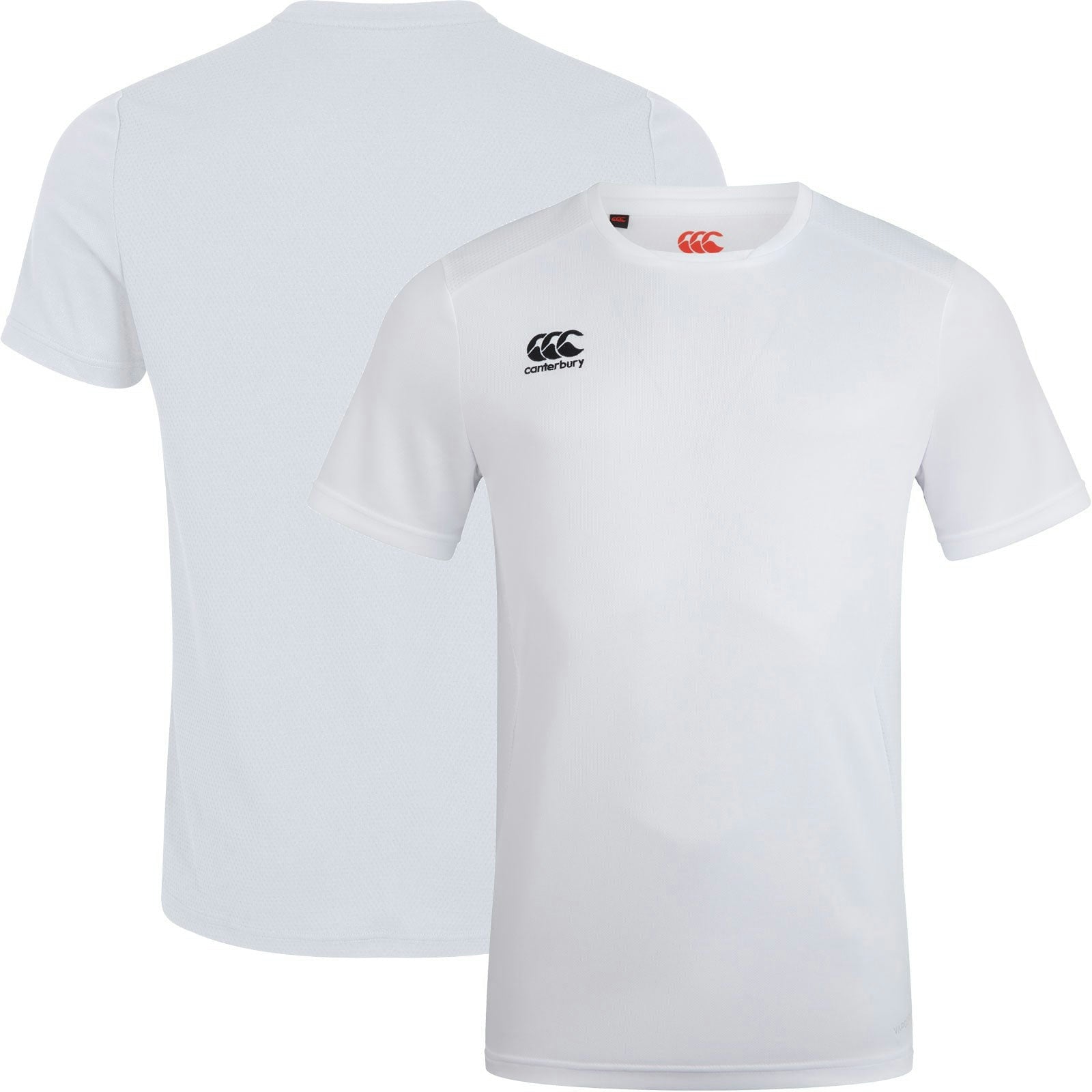 Canterbury Men's White Club Dry Training Tee {Qa005730} - Medium