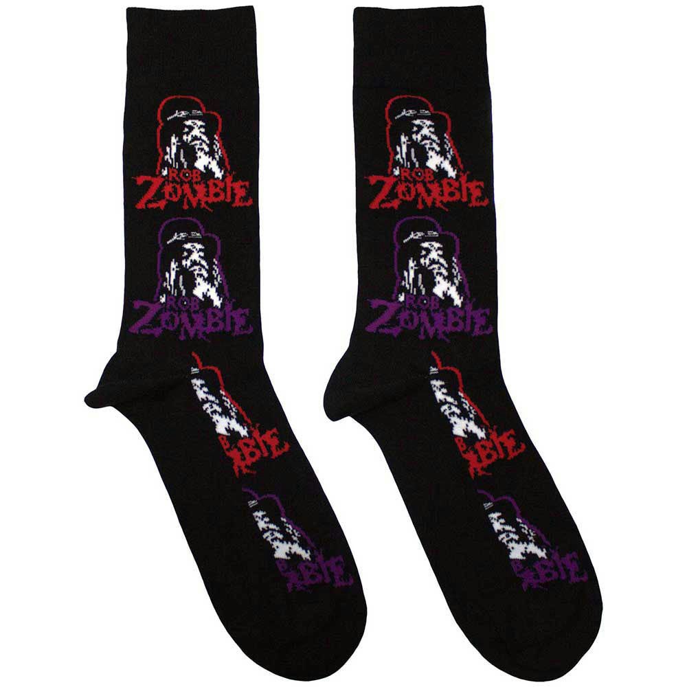Paradiso Clothing Unisex Rob Zombie Multicolour Logo Repeat Ankle Socks