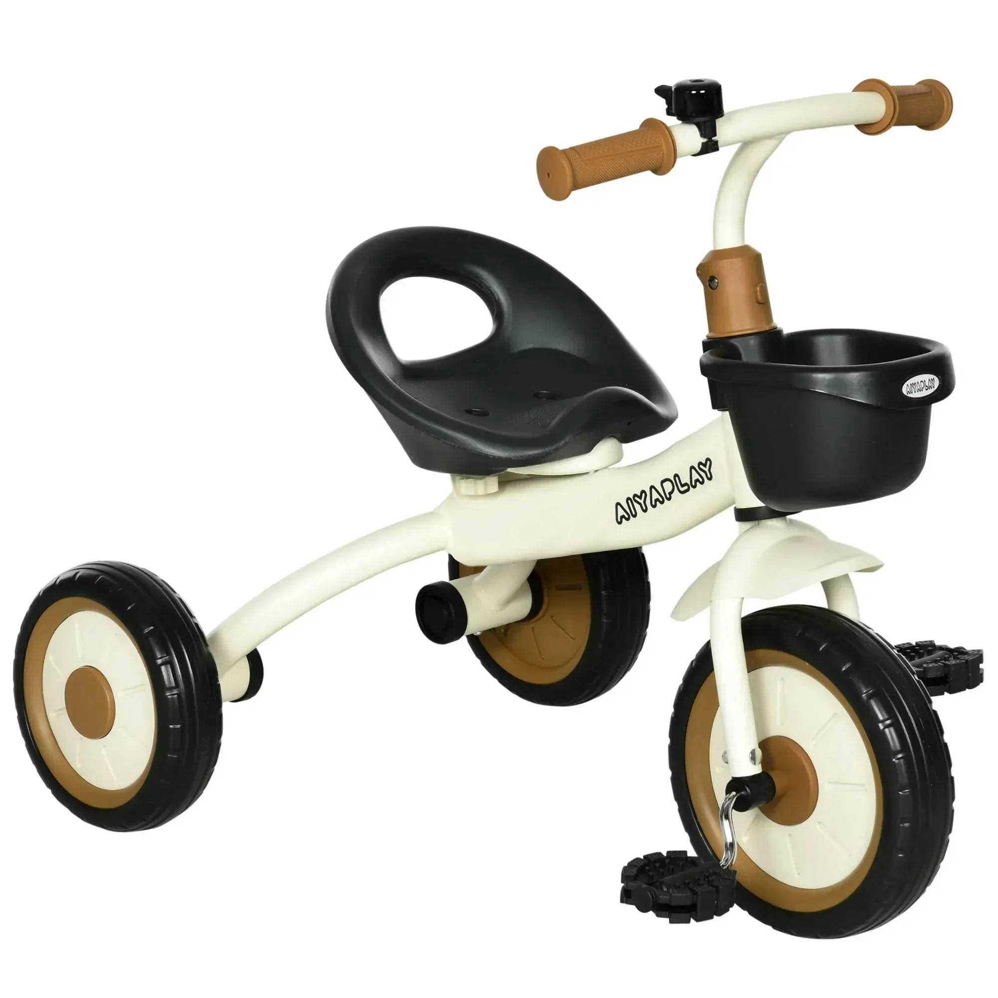 HOMCOM AIYAPLAY Kids Trike - White - Adjustable Seat - 10" Front Wheel - 2-5 Years - Image 6