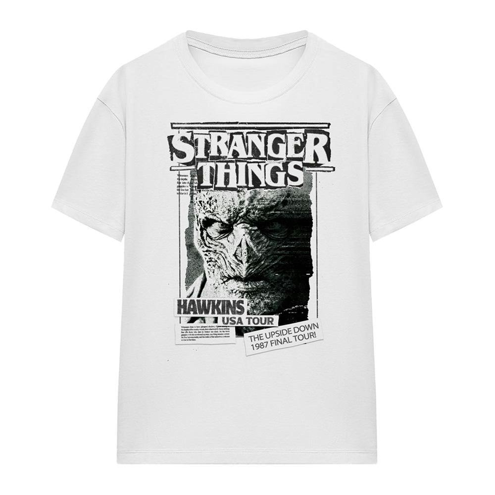 Stranger Things Women's White Vecna Newspaper T-Shirt - S