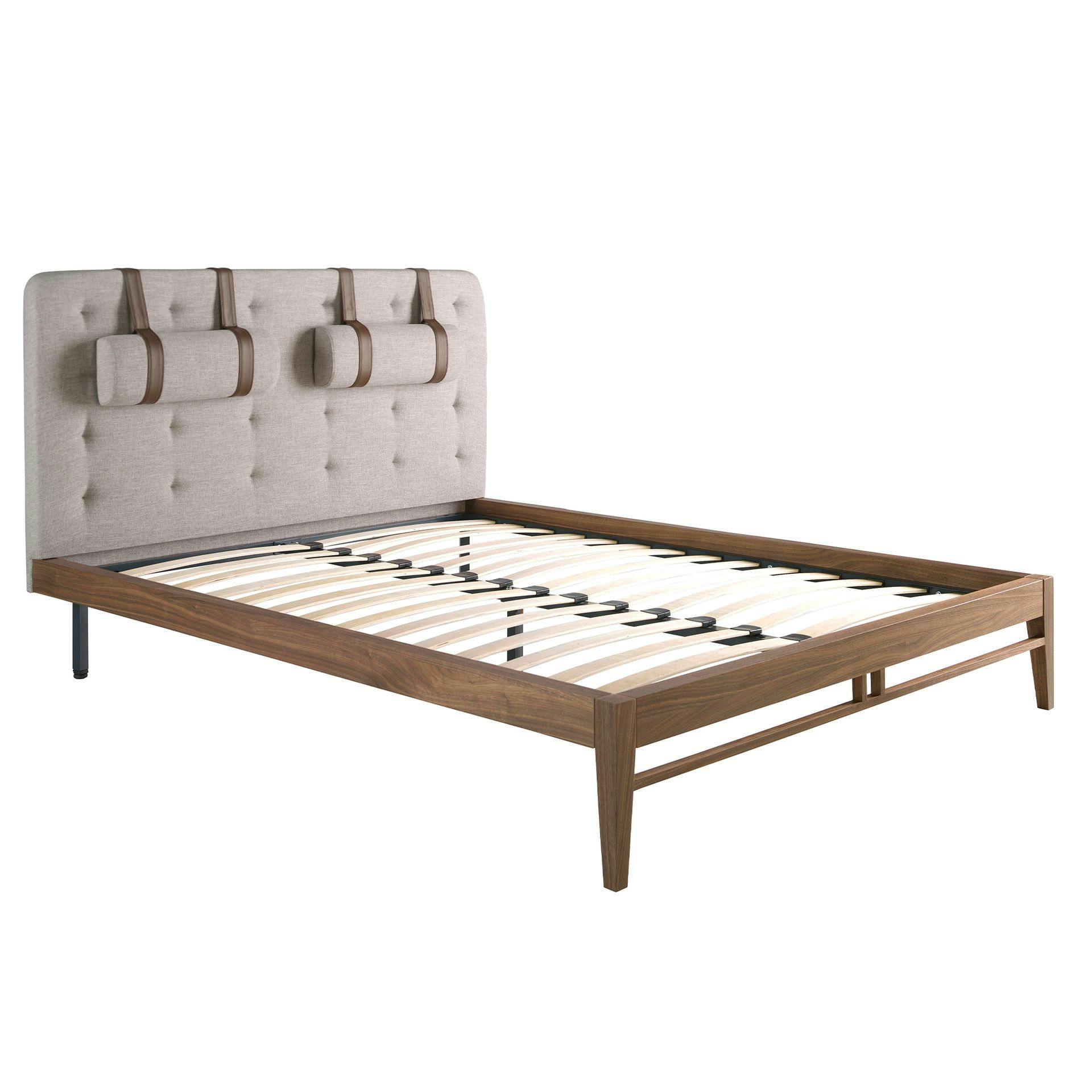 Rackhams Grey Fabric Tufted Bed 7179