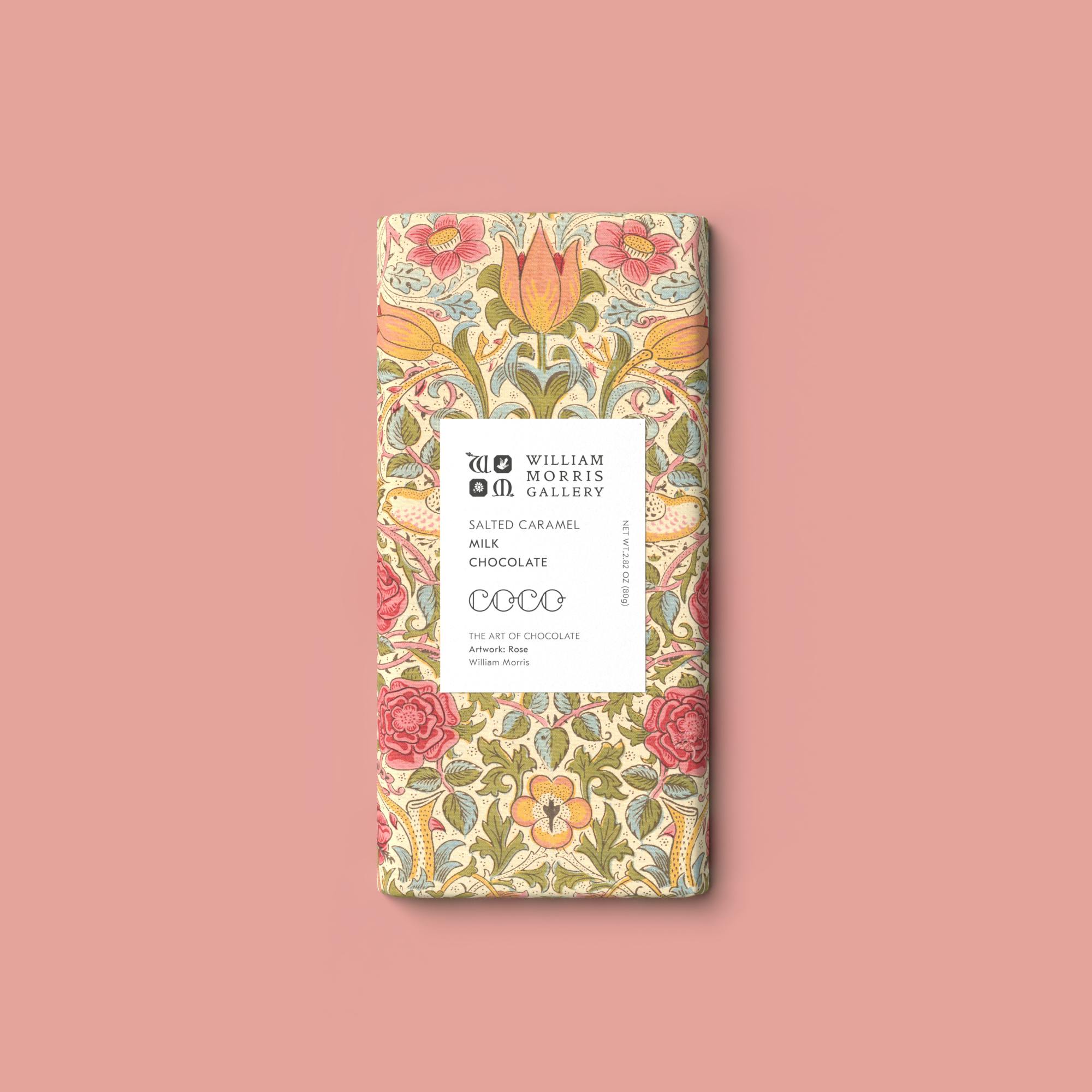 Coco Salted Caramel Milk Chocolate William Morris Limited Edition