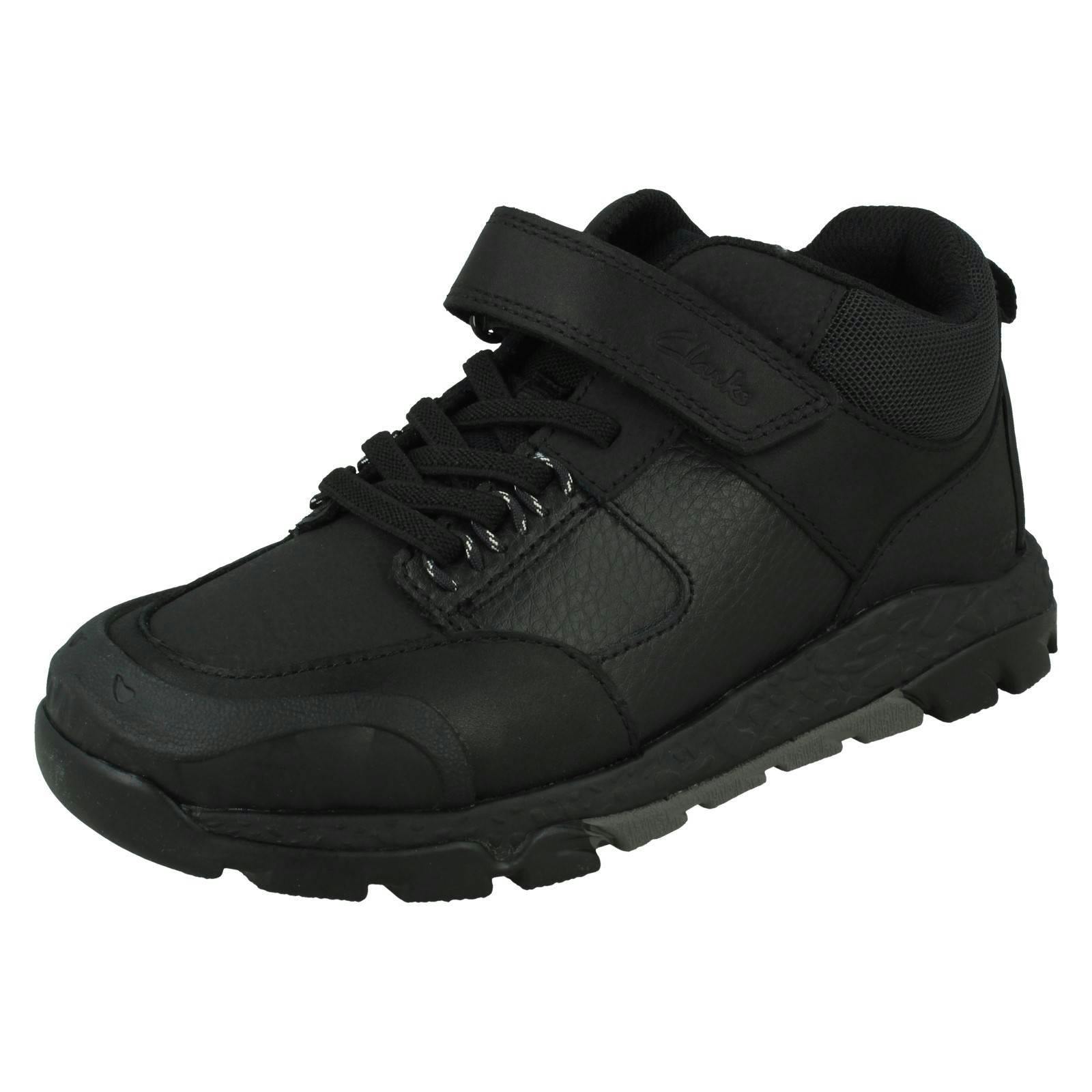 Clarks Boys Black Playprints 'Rex' Ankle Boots Steggy 2 Glow - Uk 10.5 Child - F