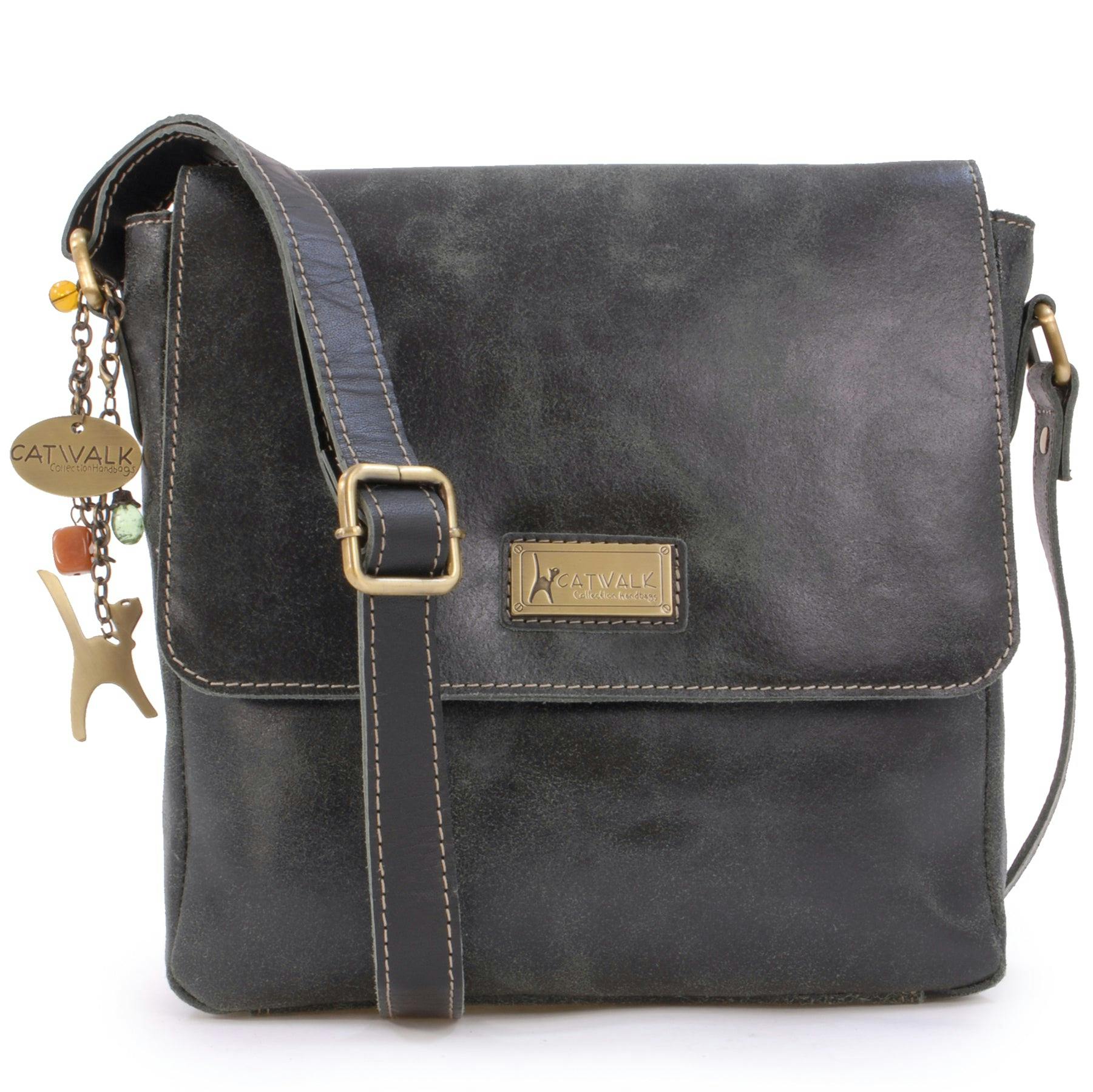 Catwalk Collection Handbags Green Sabine - Messenger Bag - M